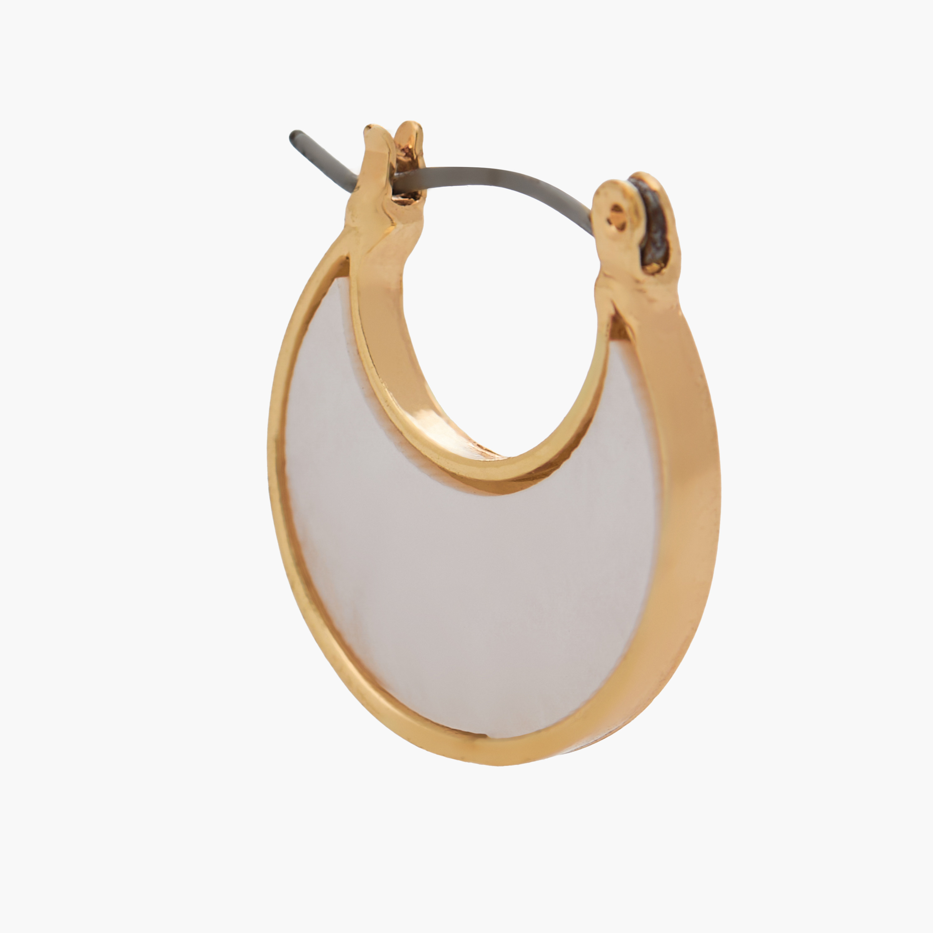 حلقان طوق متنوعة بلون ذهبي بمكبس إغلاق خلفي - 3 قطع-women-watchesandjewellery-jewellery-earrings-image-4