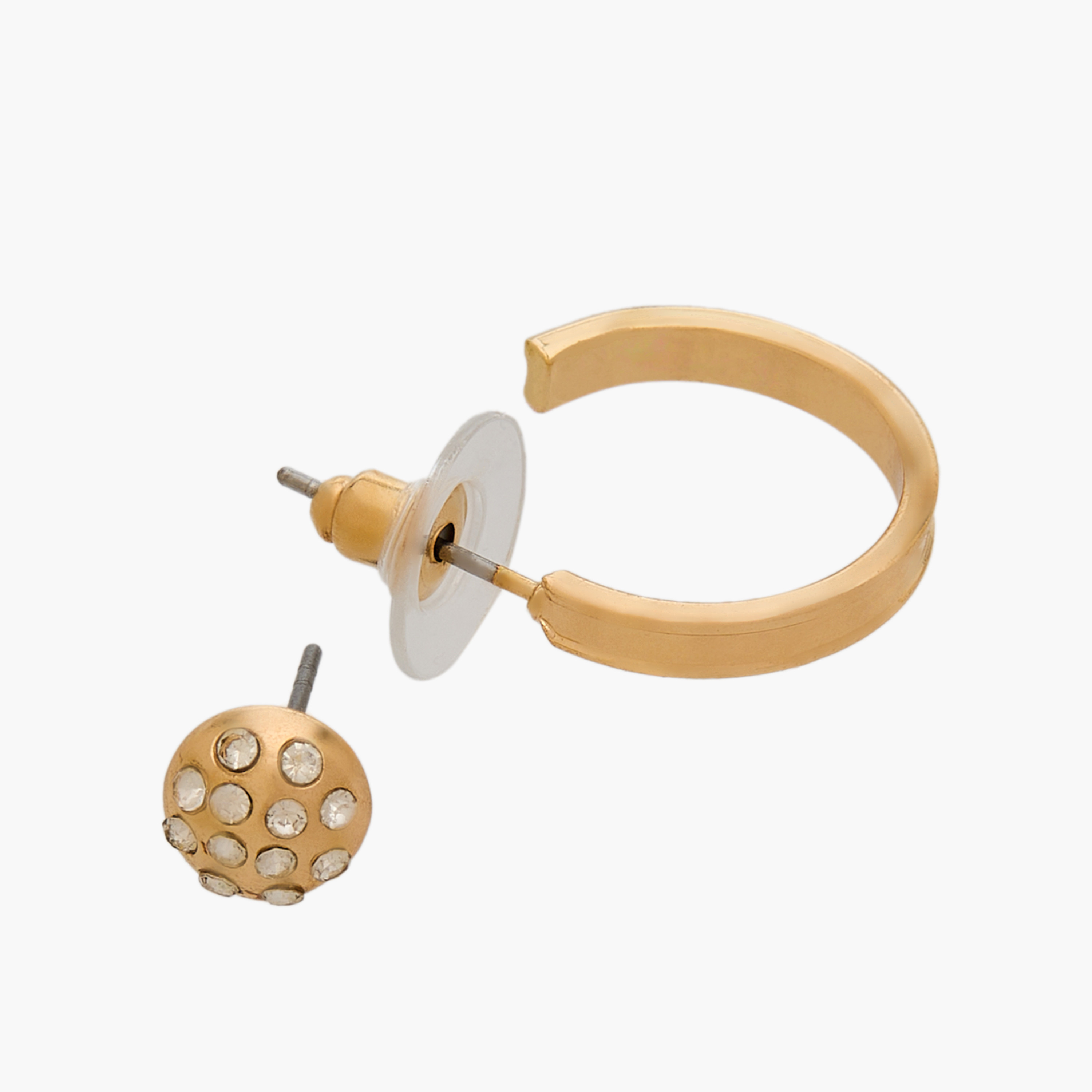 Pack of 9 Gold Tone Assorted Earrings with Pushback Closure-women-watchesandjewellery-jewellery-earrings-image-4