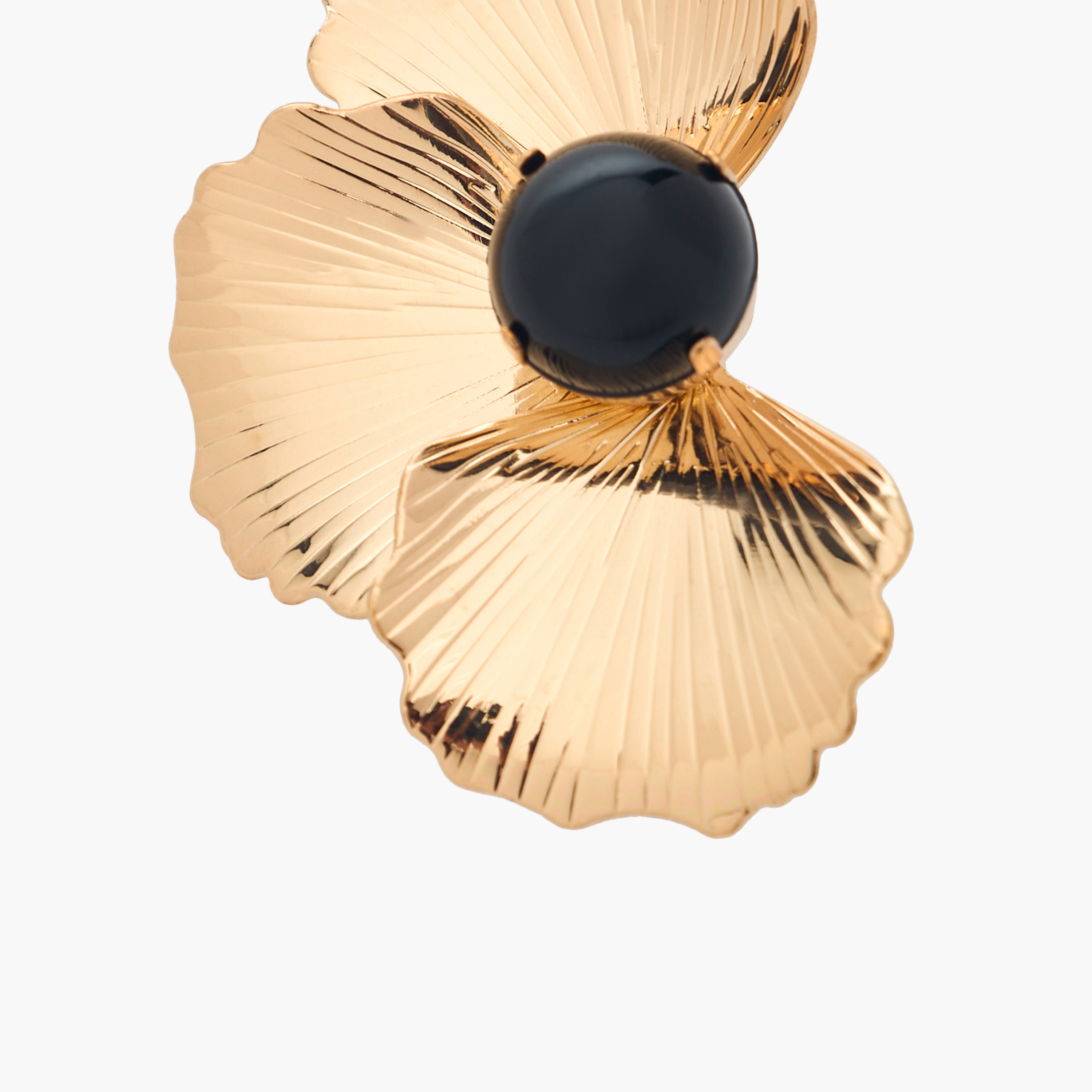Gold Tone Floral Earrings with Pushback Closure-women-watchesandjewellery-jewellery-earrings-image-3