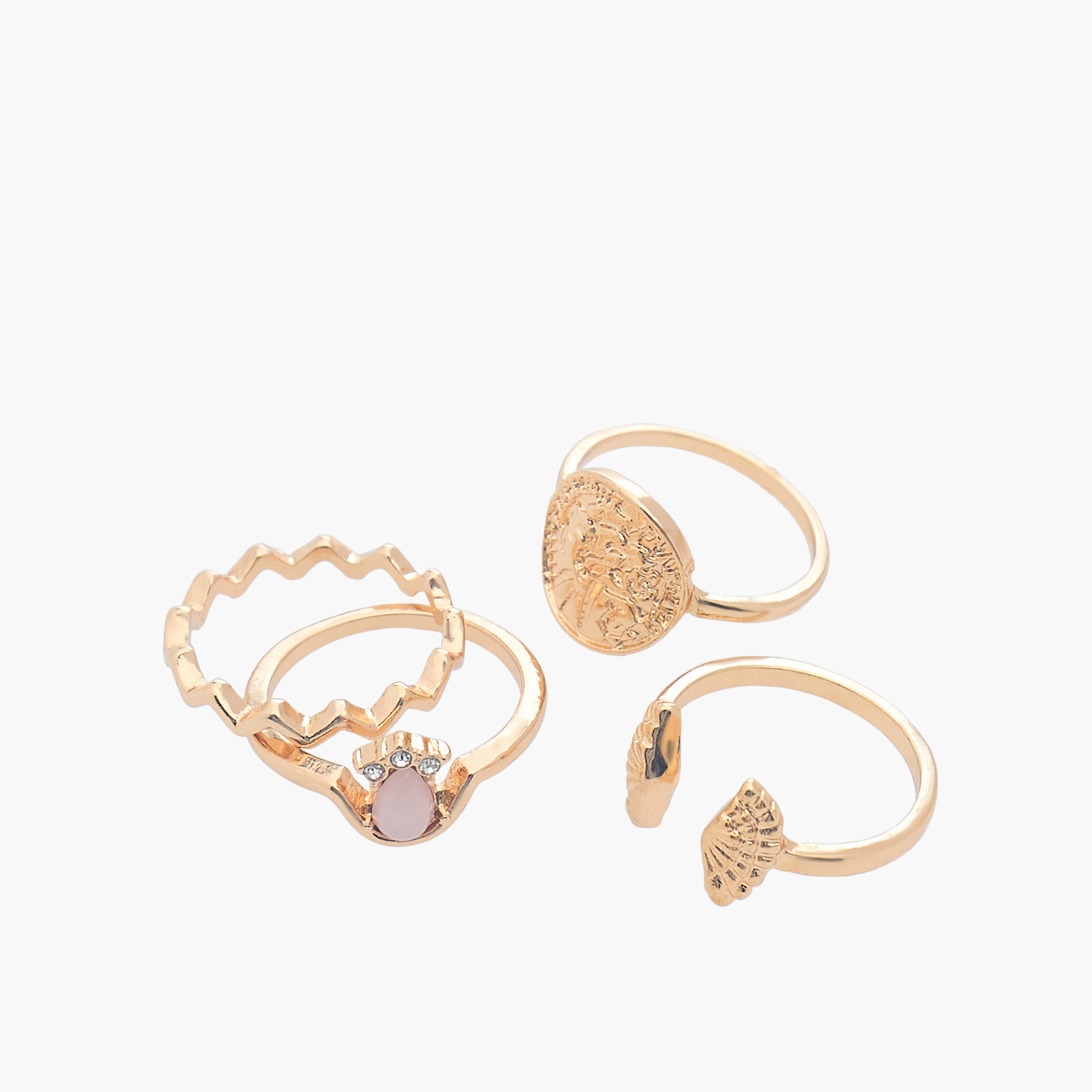 خواتم ميتاليك - طقم من 13 قطعة-women-watchesandjewellery-jewellery-rings-image-2