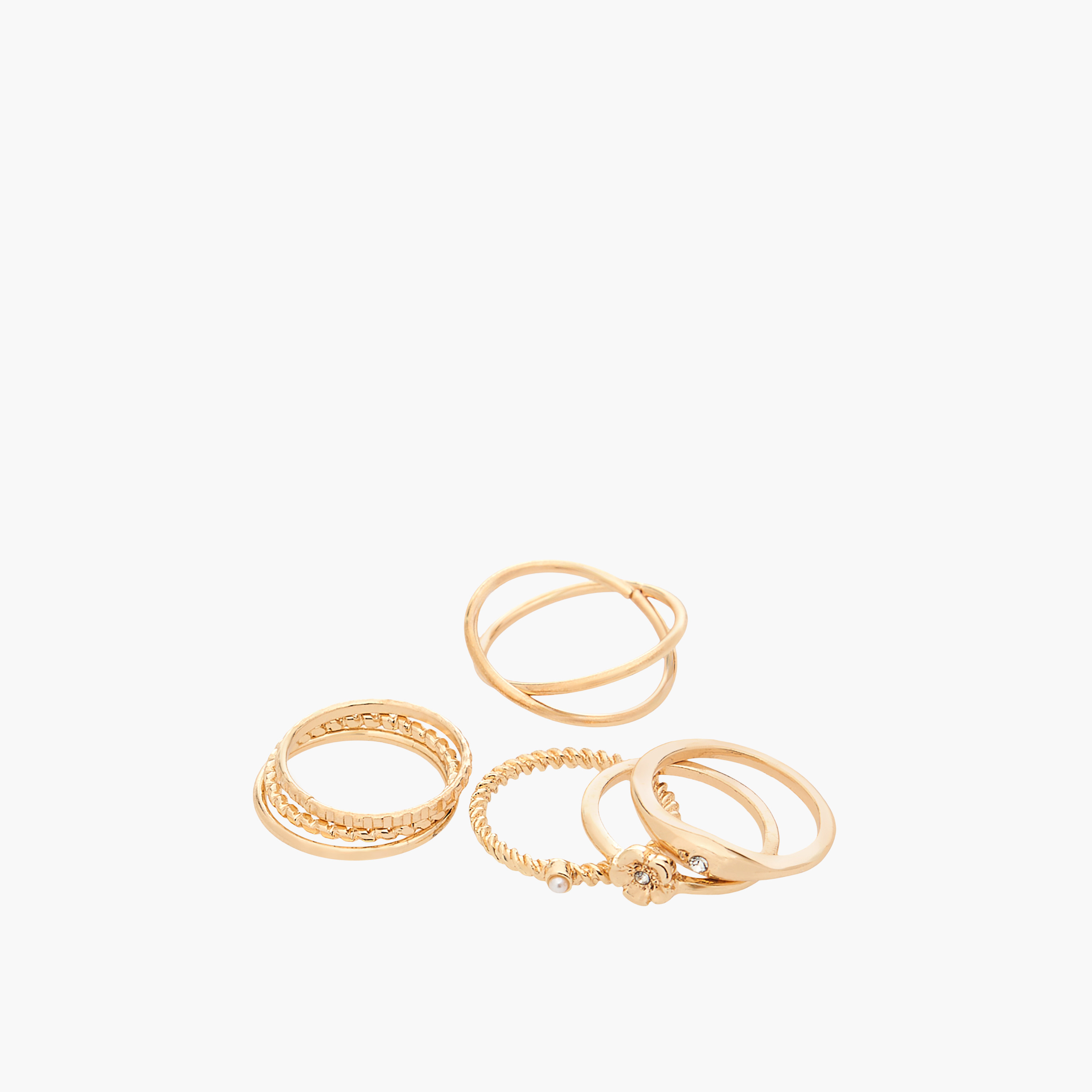 خواتم ميتالك - طقم من 7 قطع-women-watchesandjewellery-jewellery-rings-image-2