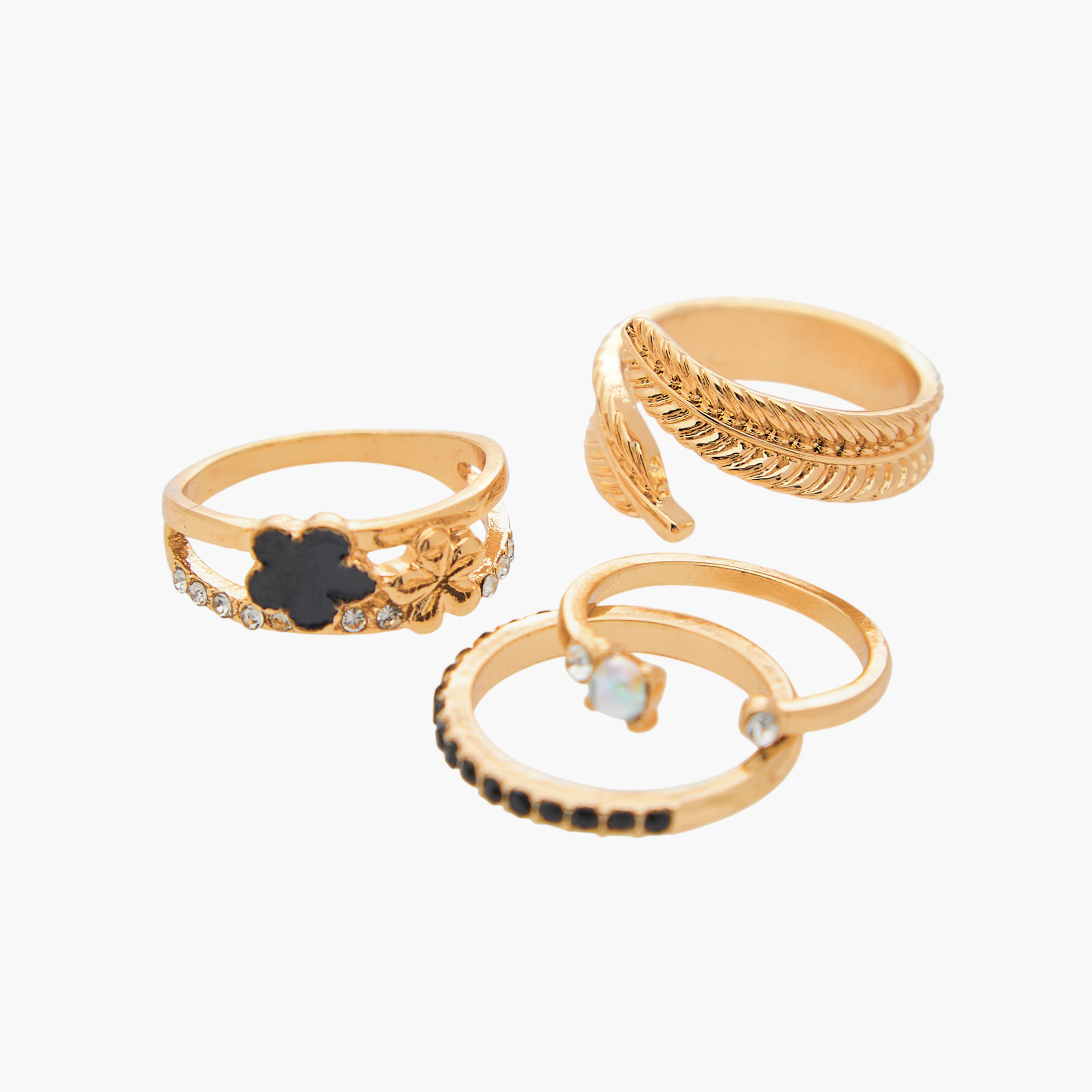 خواتم ميتالك - طقم من 8 قطع-women-watchesandjewellery-jewellery-rings-image-2