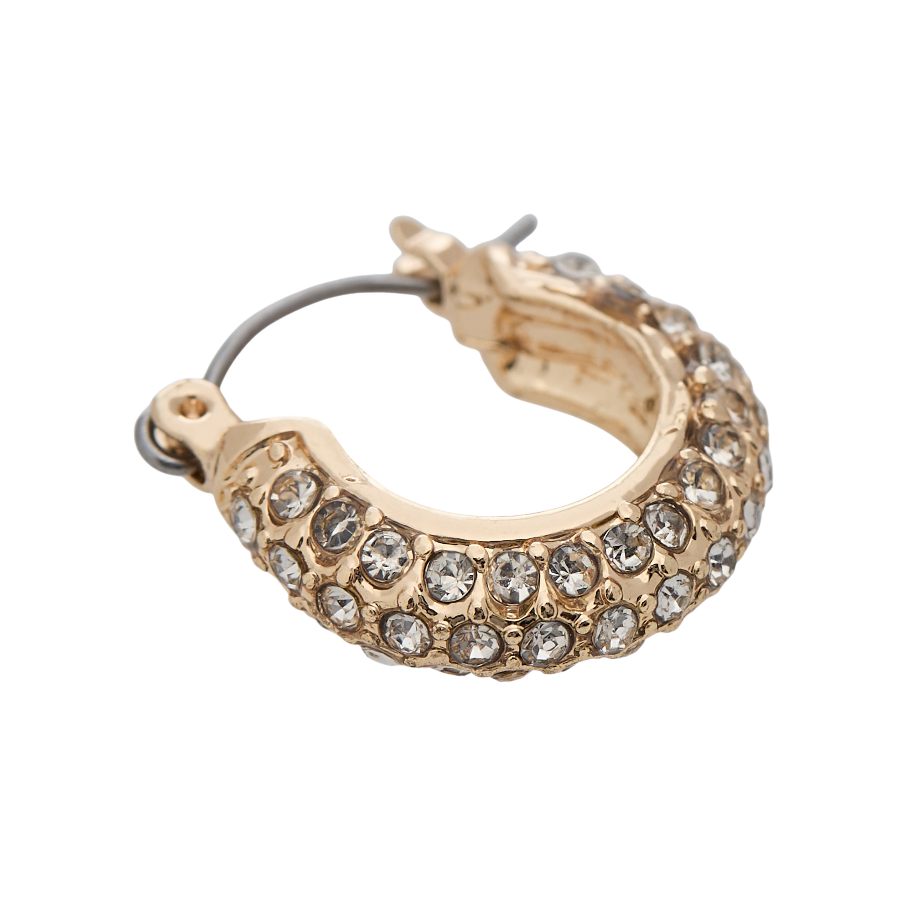 حلقان طوق بلون ذهبي مزينة وإغلاق مفصلي-women-watchesandjewellery-jewellery-earrings-image-3