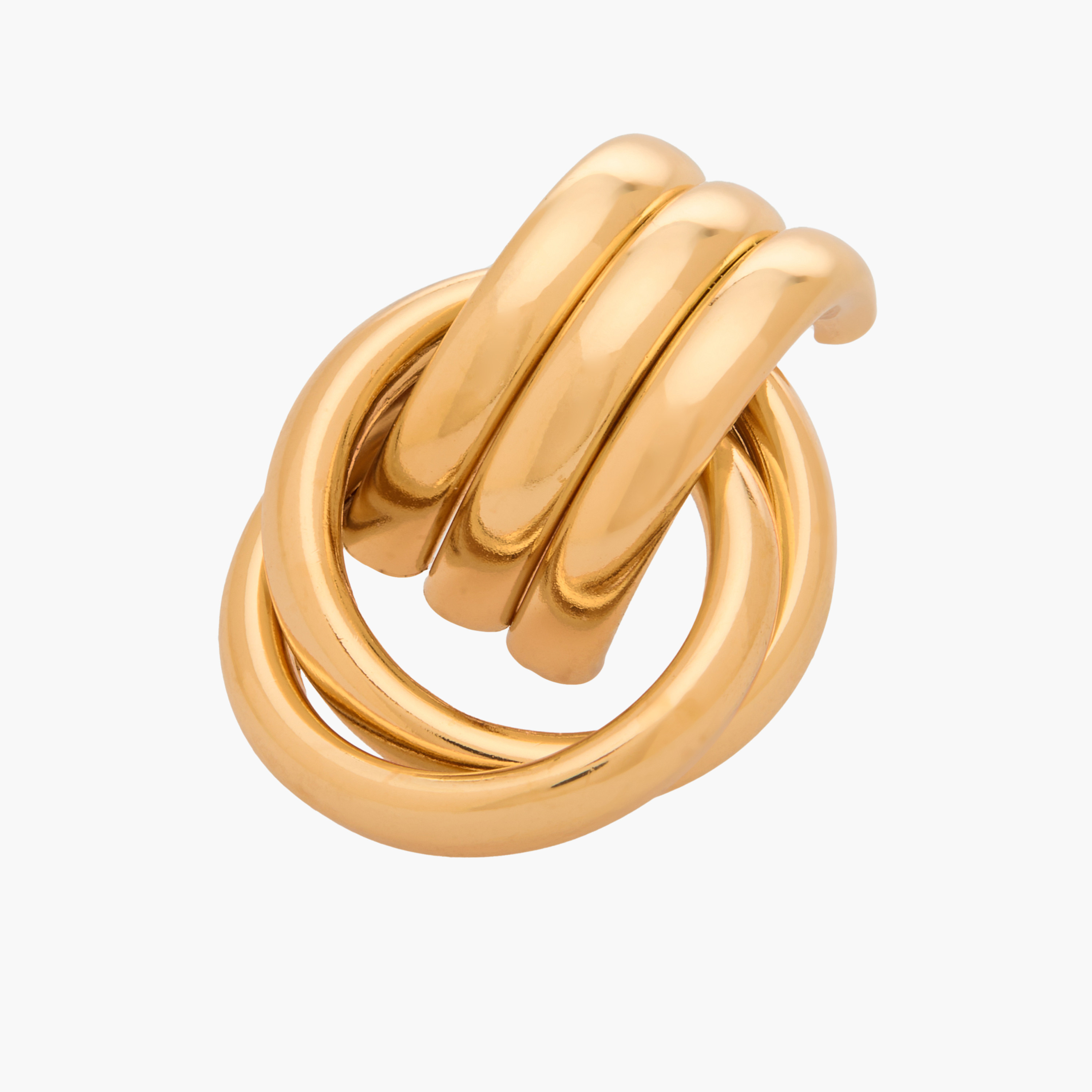Gold Tone Hoop Earrings with Pushback Closure-women-watchesandjewellery-jewellery-earrings-image-3