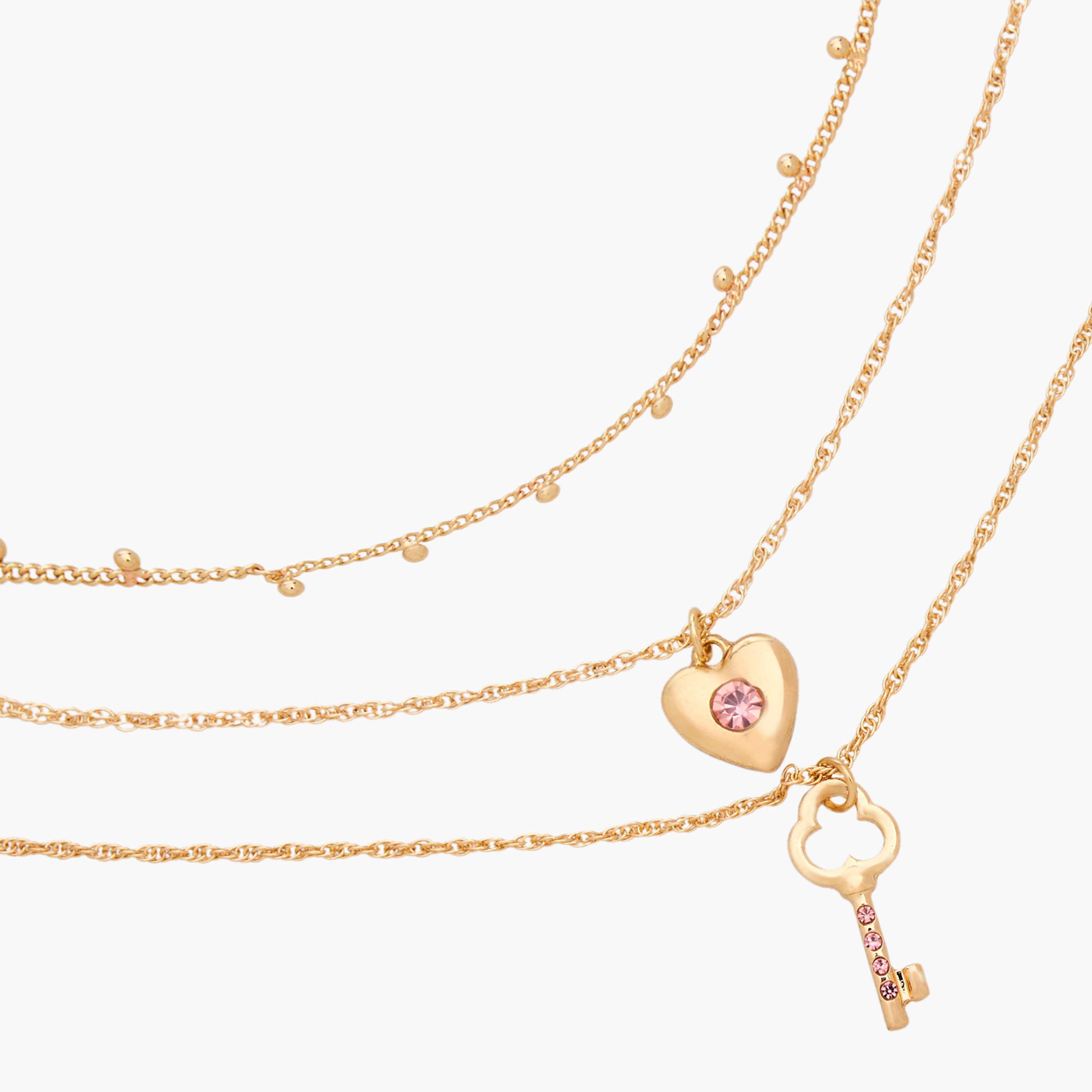 طقم عقود بدلايات مزينة - 3 قطع-women-watchesandjewellery-jewellery-necklacesandpendants-image-6