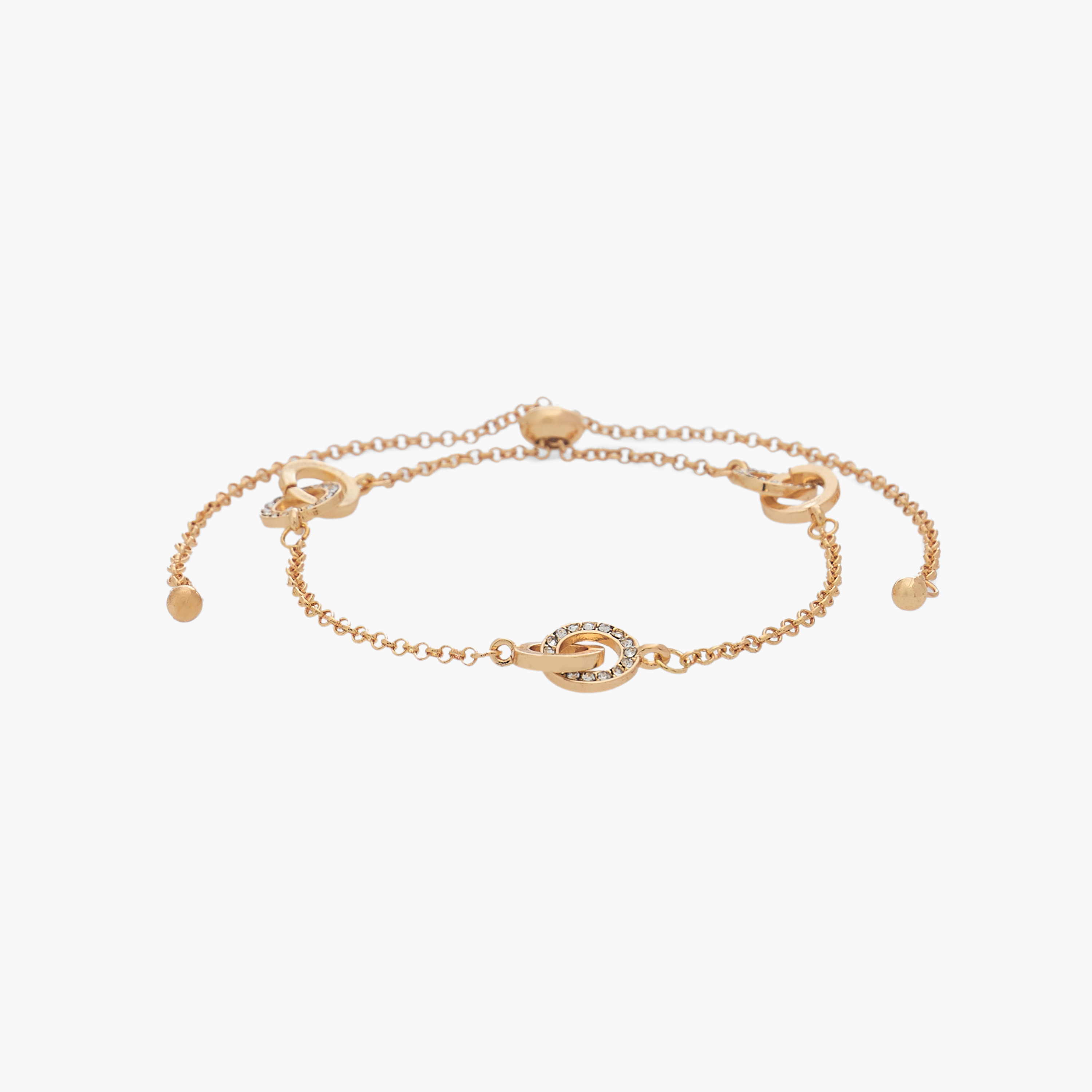 Gold Tone Stone Embellished Anklet-women-watchesandjewellery-jewellery-anklets-image-1