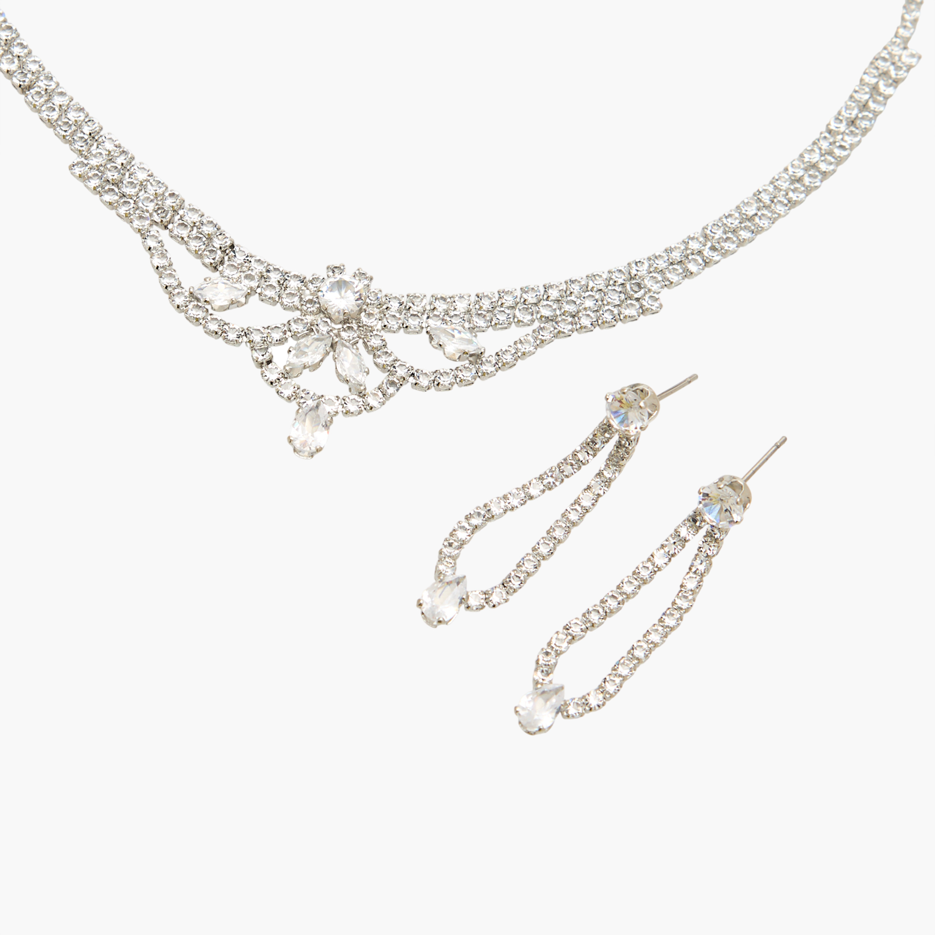 Set of 2 - Stone Embellished Necklace and Earrings-girls-accessories-keyringsandbagcharms-image-4
