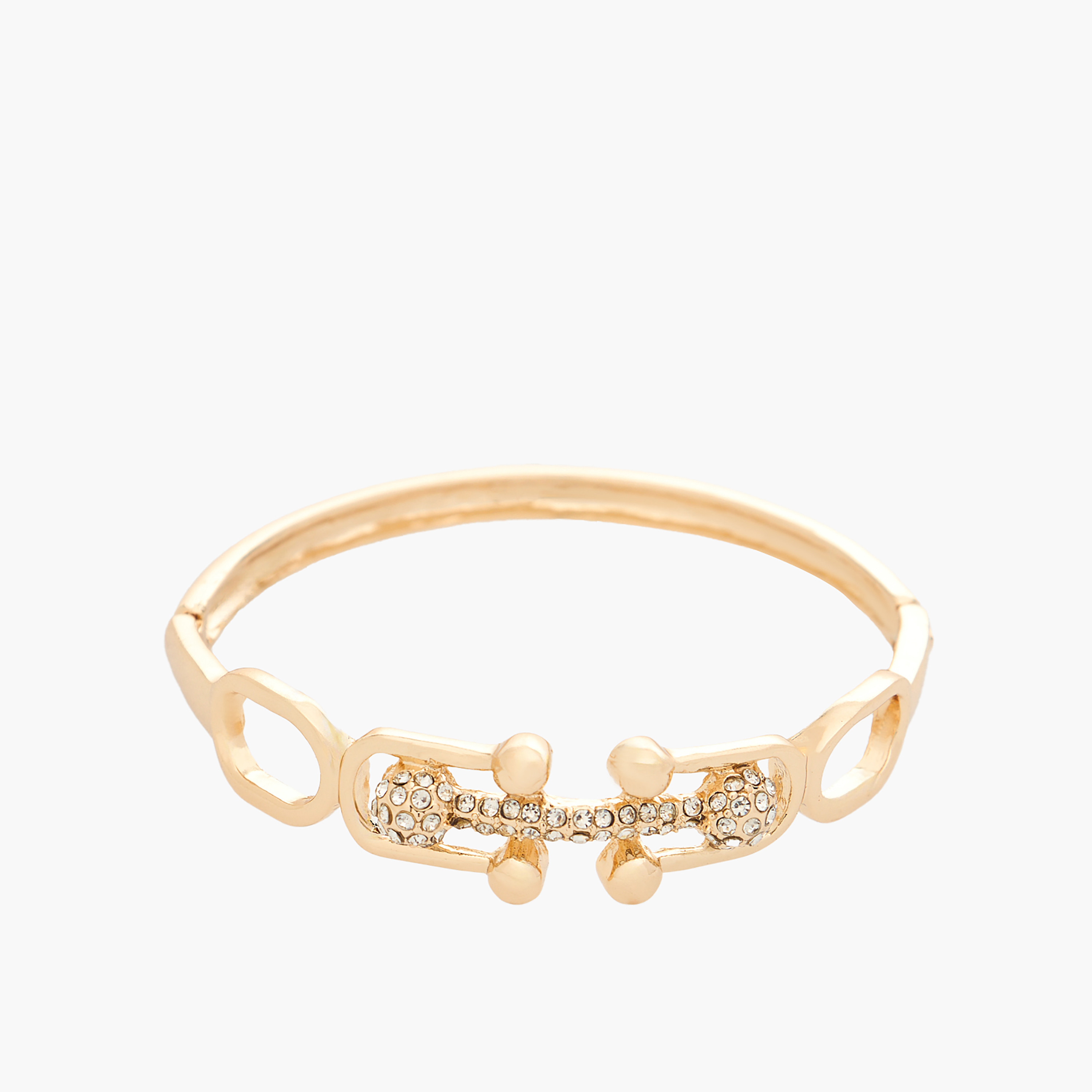 Gold Tone Embellished Bracelet-women-watchesandjewellery-jewellery-banglesandbracelets-image-1