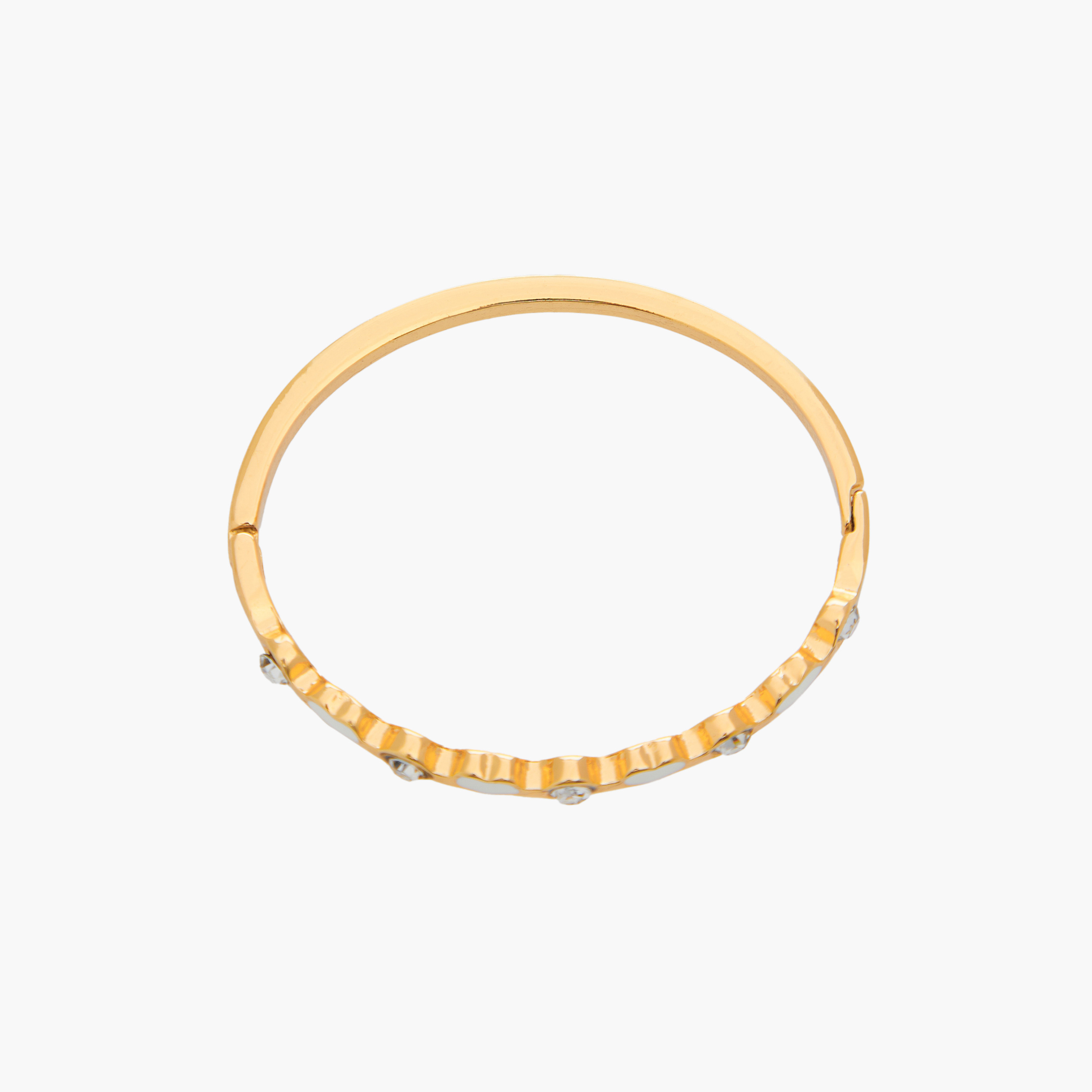Gold Tone Heart Embellished Bracelet-women-watchesandjewellery-jewellery-banglesandbracelets-image-2