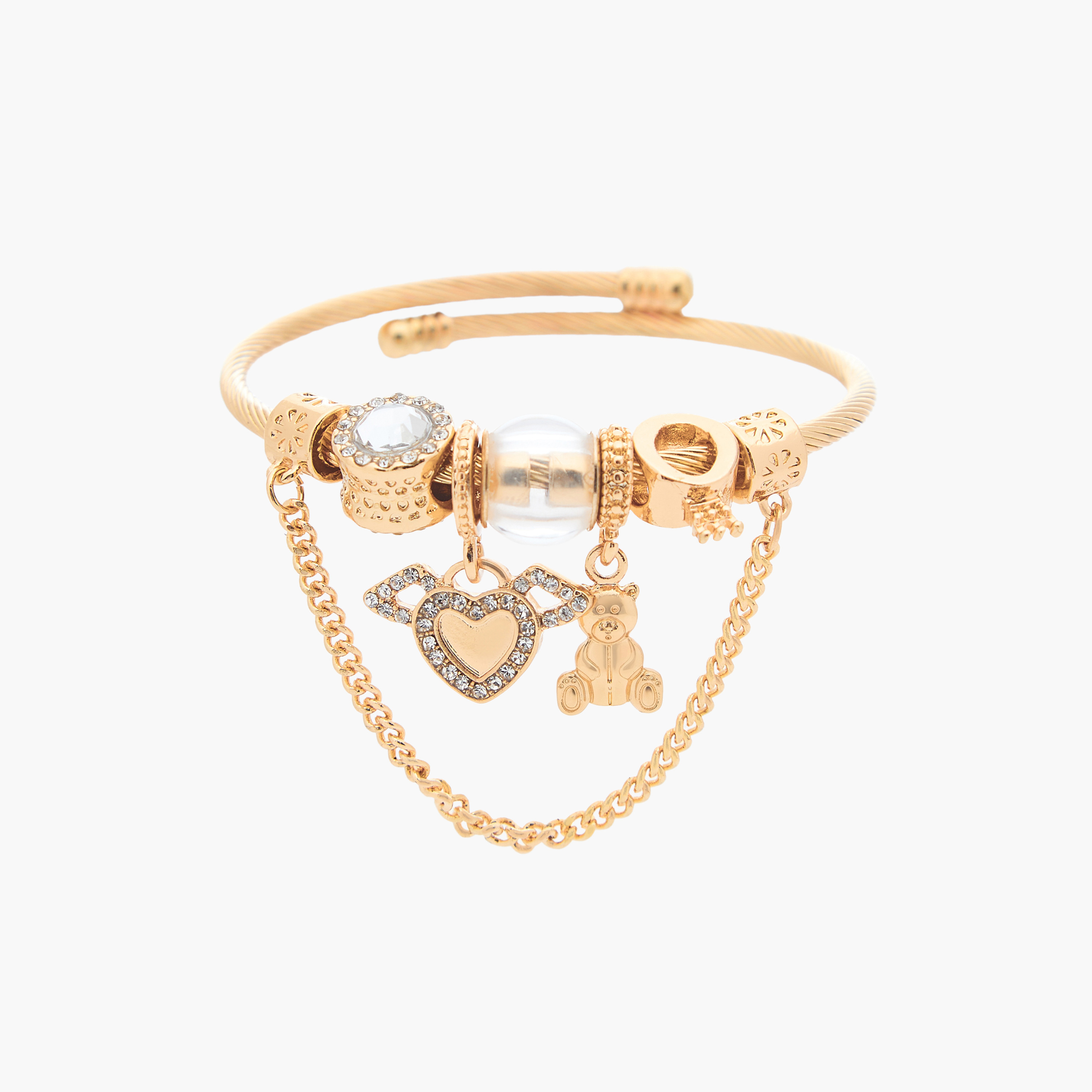 Gold Tone Embellished Bracelet-women-watchesandjewellery-jewellery-banglesandbracelets-image-1