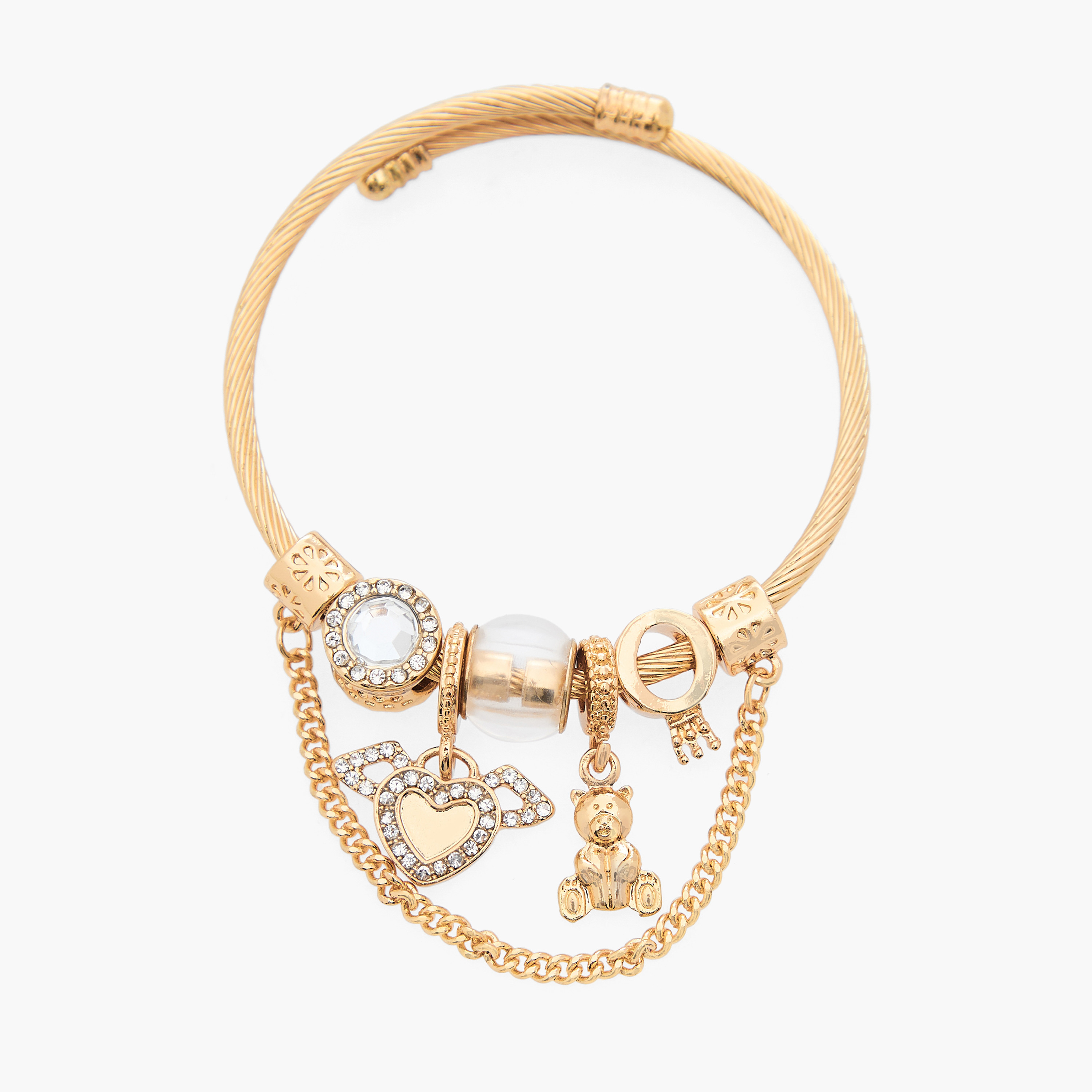 Gold Tone Embellished Bracelet-women-watchesandjewellery-jewellery-banglesandbracelets-image-2