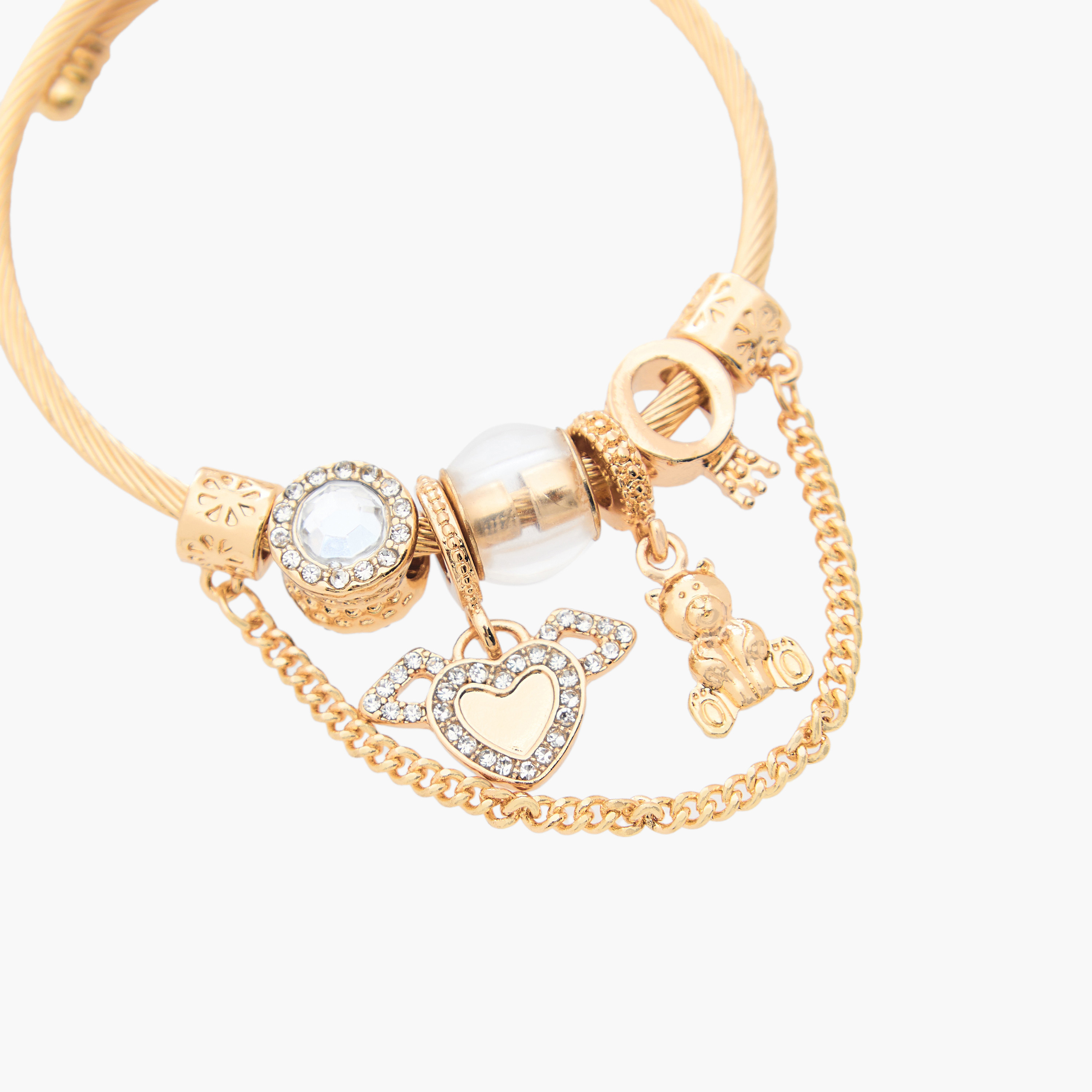 Gold Tone Embellished Bracelet-women-watchesandjewellery-jewellery-banglesandbracelets-image-3