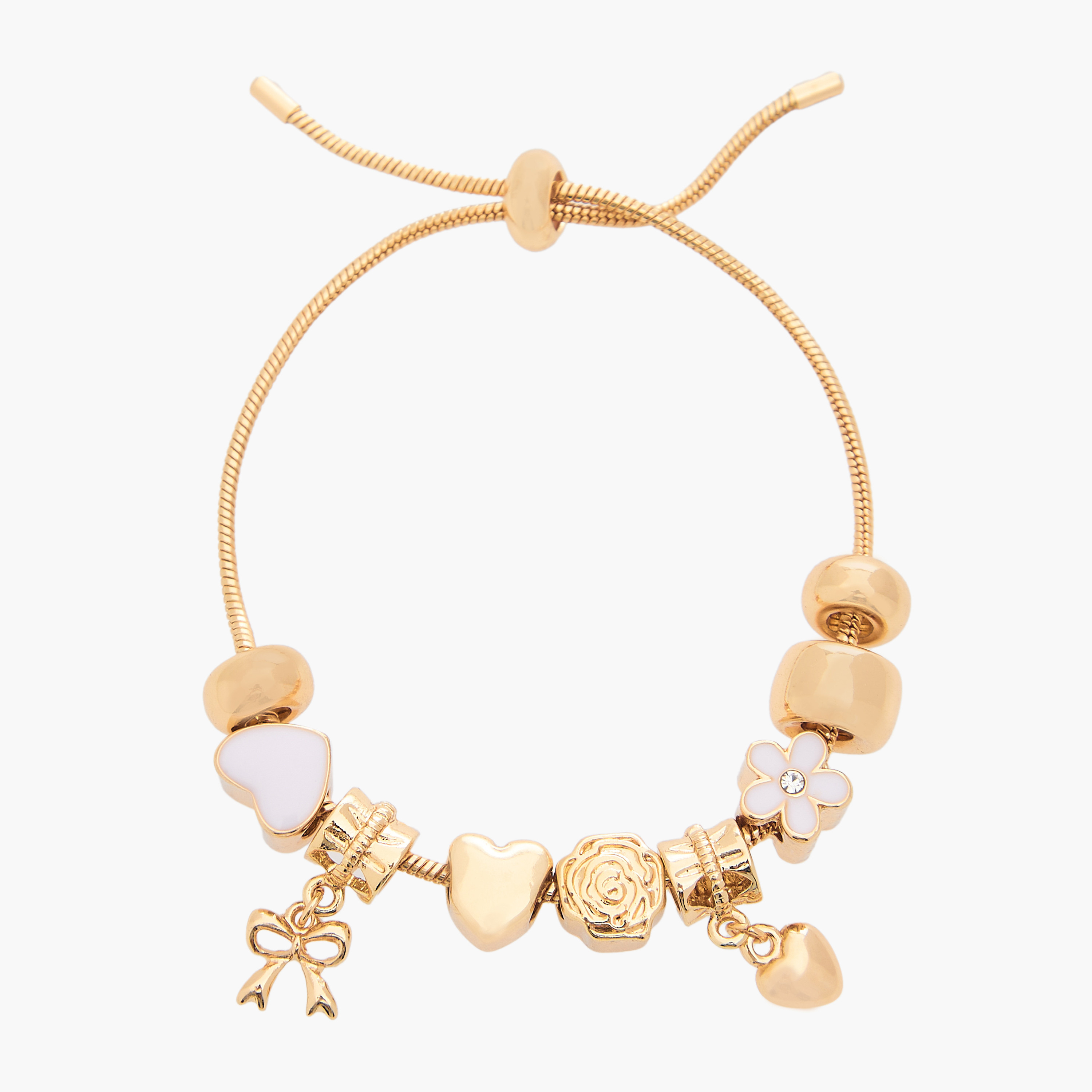 Gold Tone Charm Bracelet-women-watchesandjewellery-jewellery-banglesandbracelets-image-2