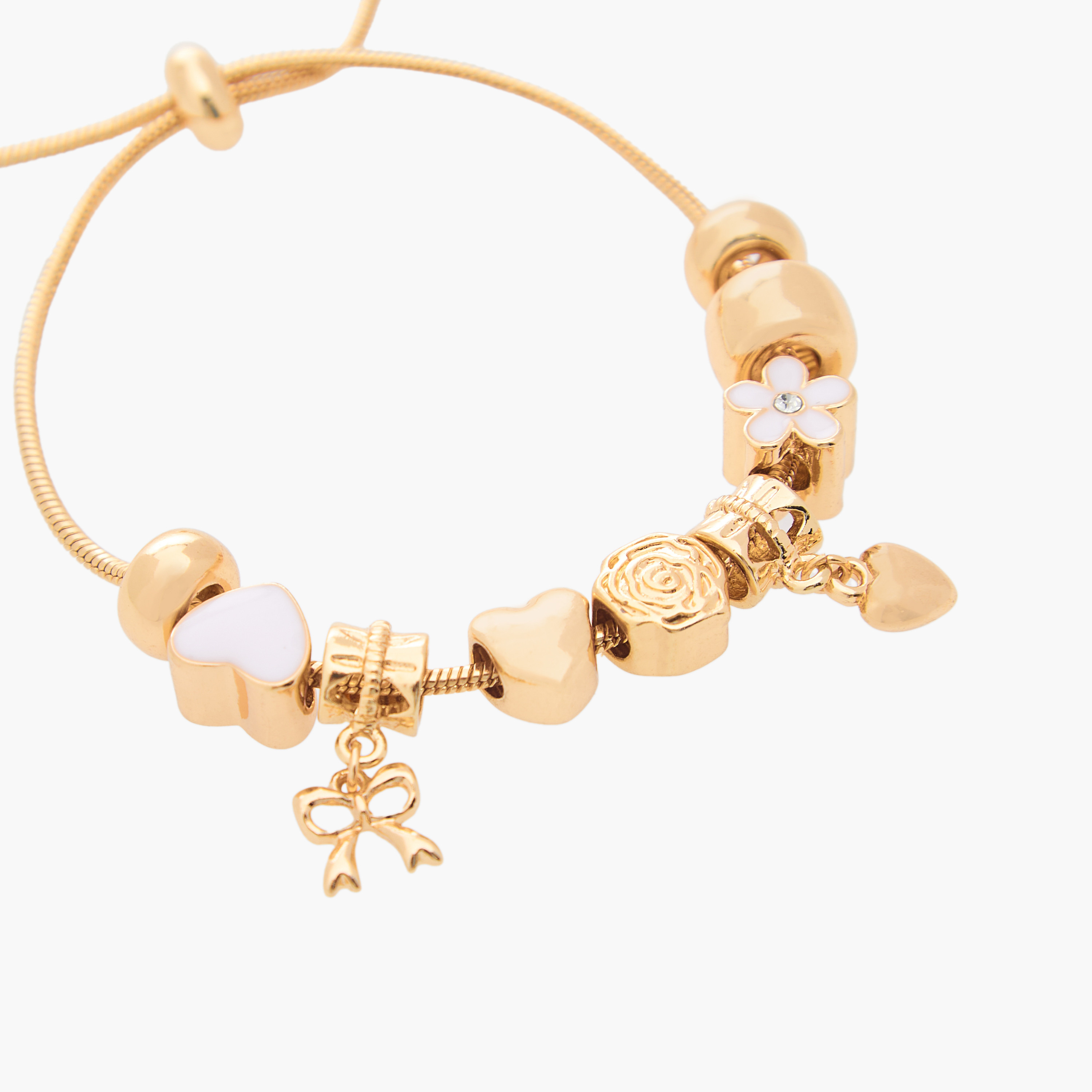 Gold Tone Charm Bracelet-women-watchesandjewellery-jewellery-banglesandbracelets-image-3