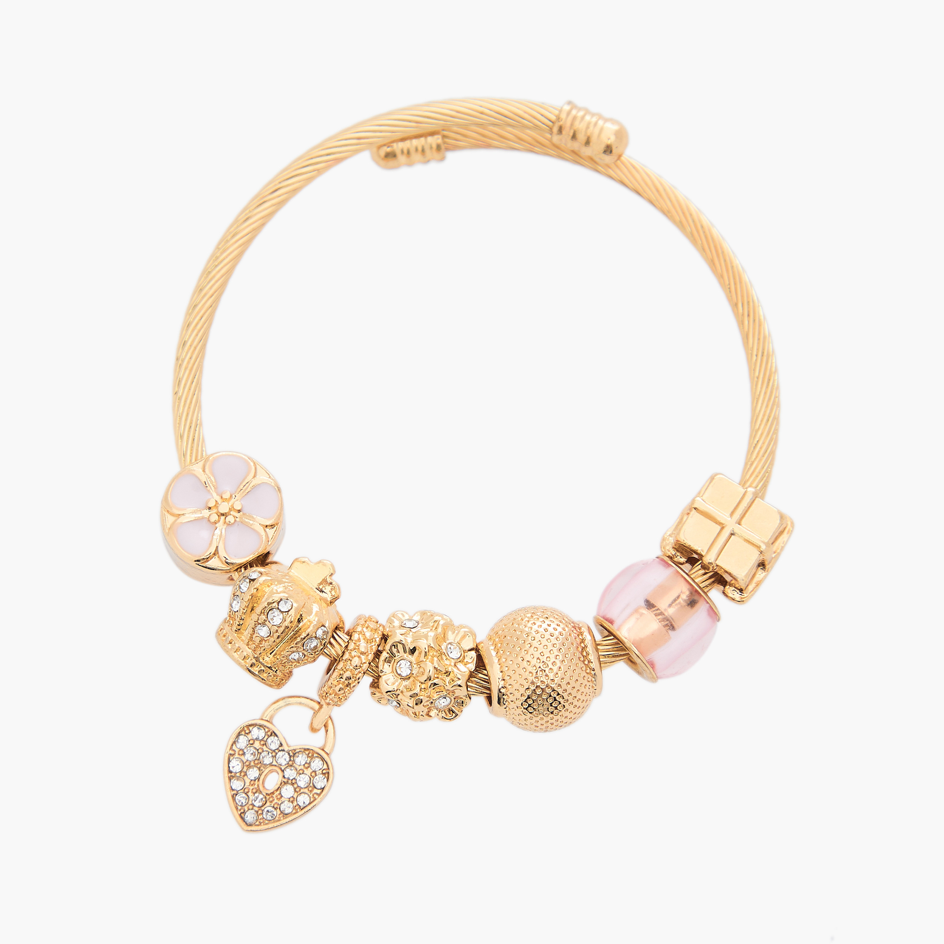 سوار ذهبي اللون بتزيينات-women-watchesandjewellery-jewellery-banglesandbracelets-image-2
