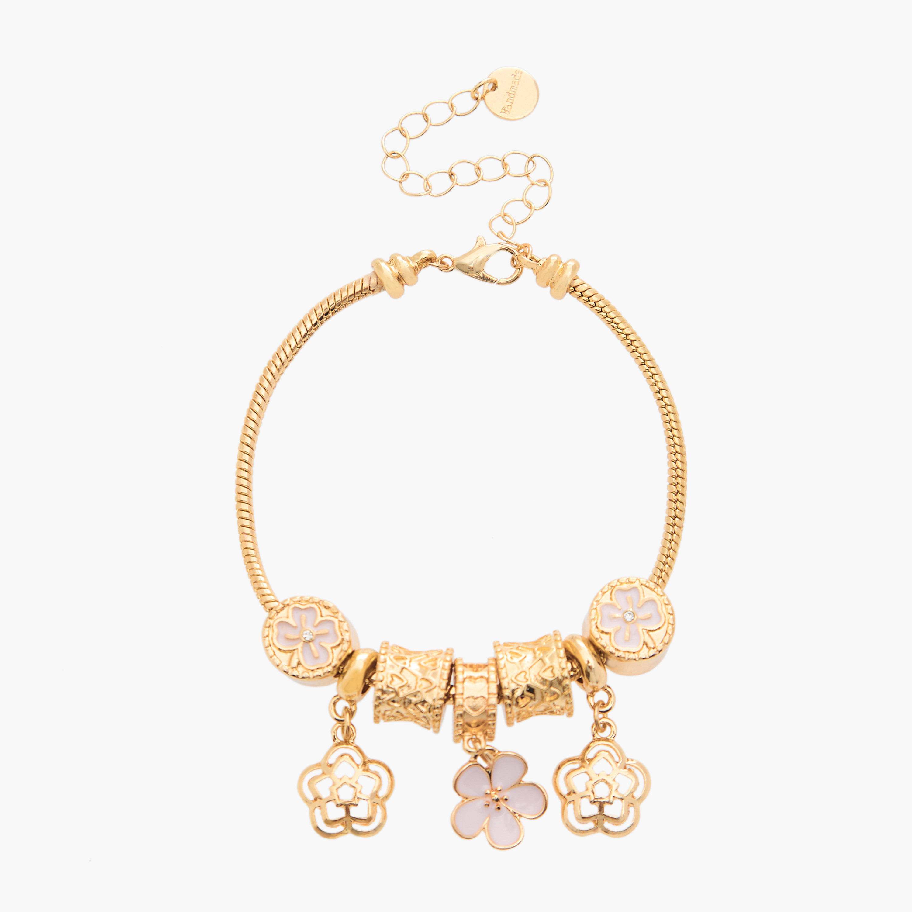 سوار ذهبي اللون بدلايات زهرية-women-watchesandjewellery-jewellery-banglesandbracelets-image-2