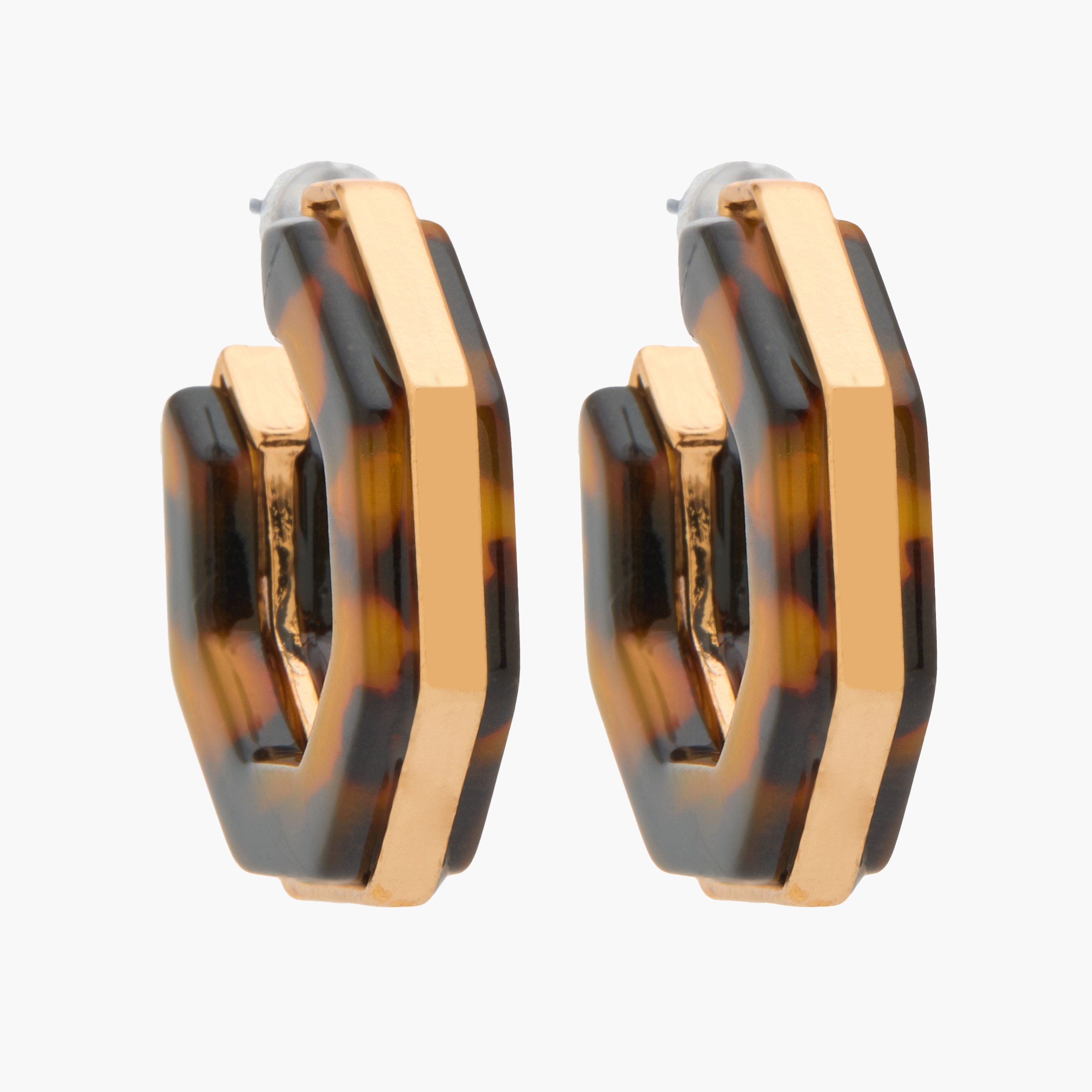 Geometric Hoop Earrings with Pushback Closure-women-watchesandjewellery-jewellery-earrings-image-1