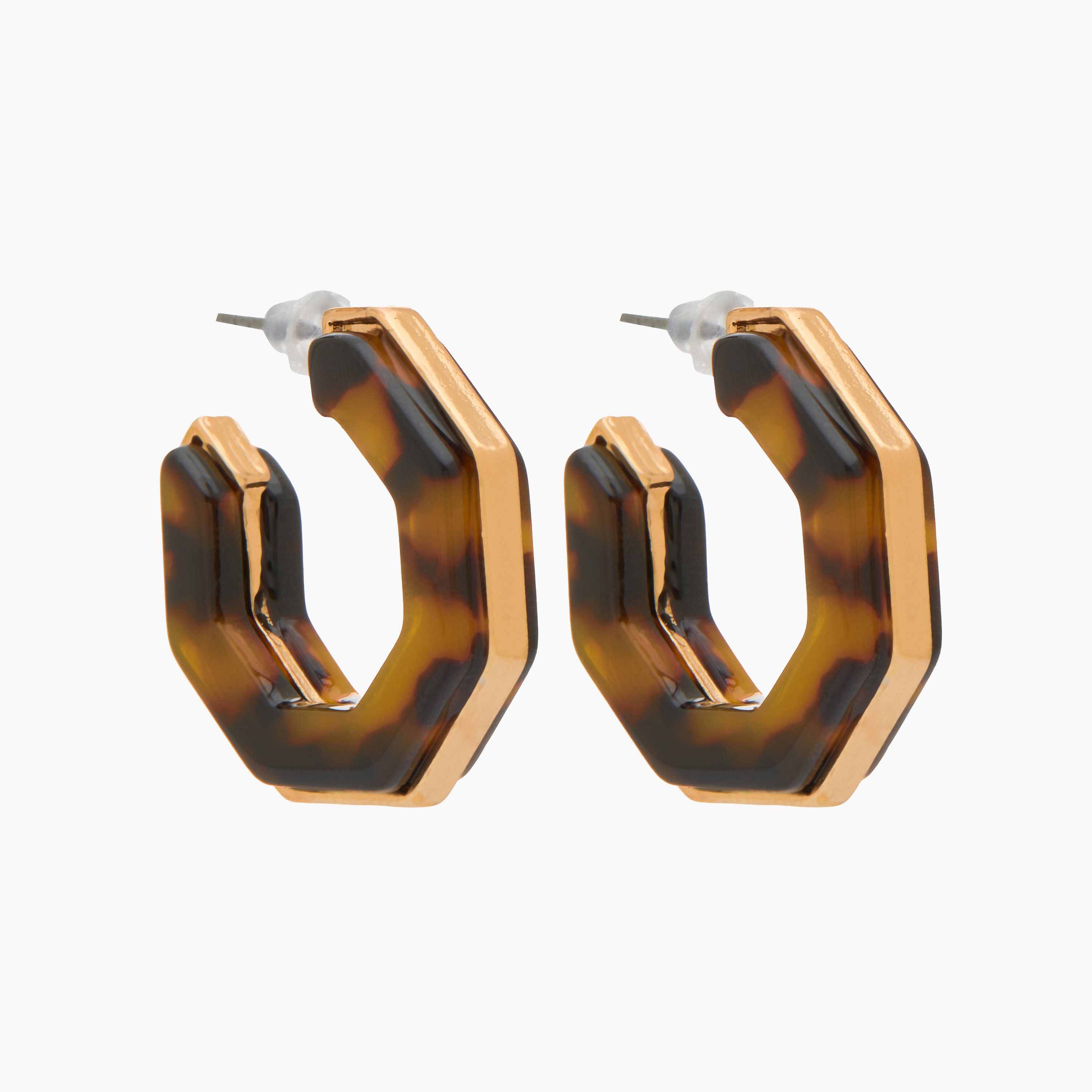 Geometric Hoop Earrings with Pushback Closure-women-watchesandjewellery-jewellery-earrings-image-2