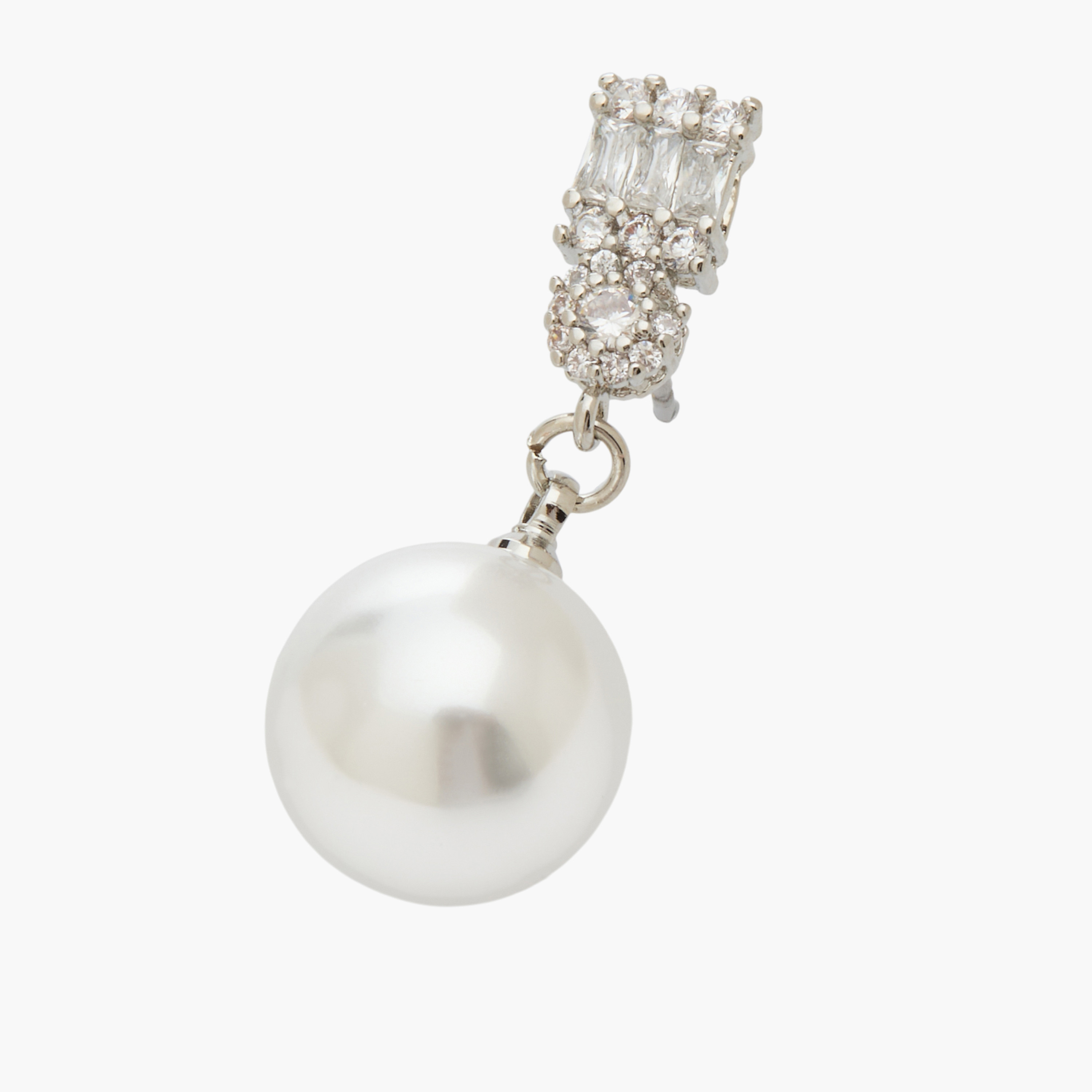 Embellished Pearl Drop Earrings with Pushback Closure-women-watchesandjewellery-jewellery-earrings-image-3