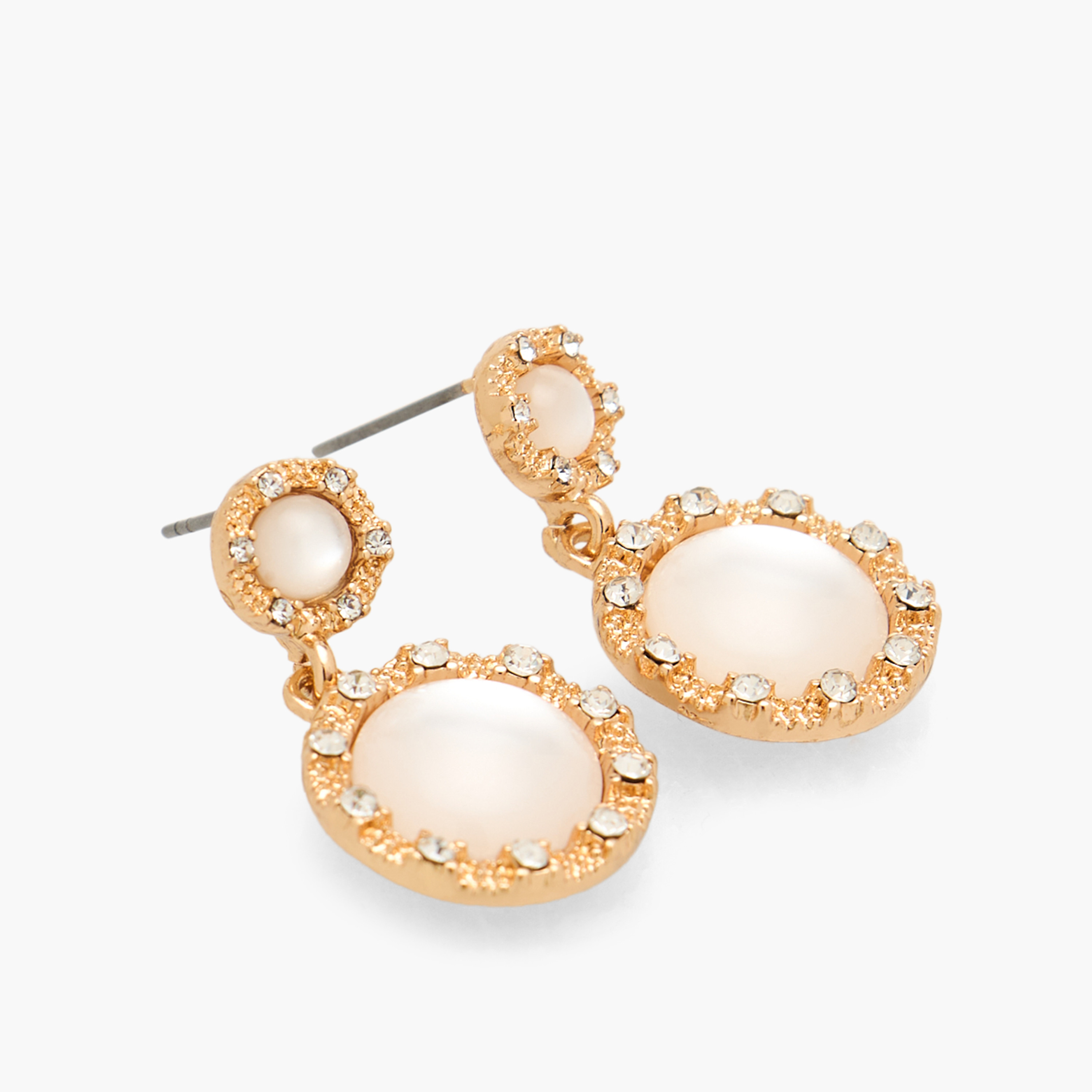 Pearl and Stone Embellished Necklace with Earrings-girls-accessories-jewellery-image-5
