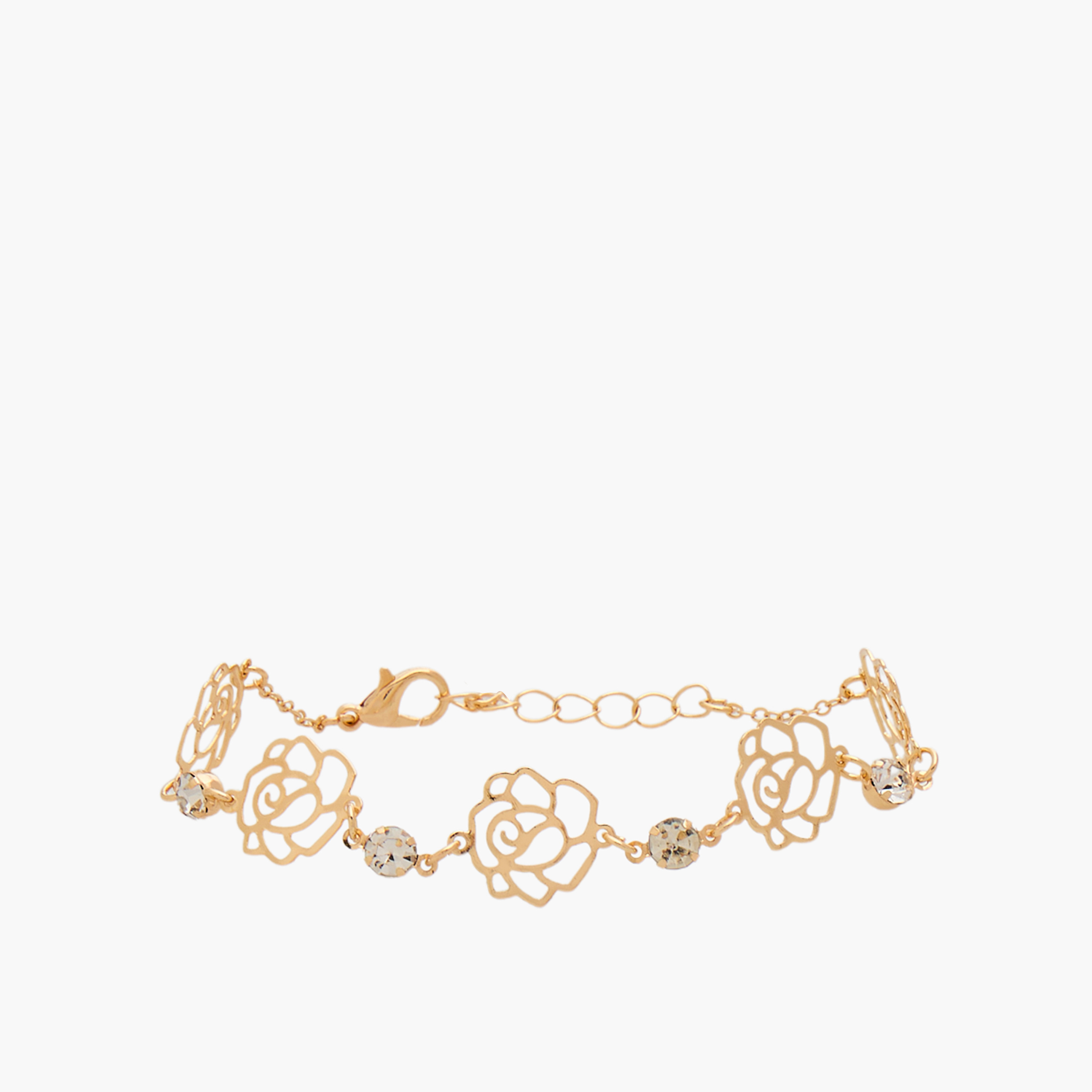 طقم أساور متنوعة بلون ذهبي - 3 قطع-women-watchesandjewellery-jewellery-banglesandbracelets-image-3