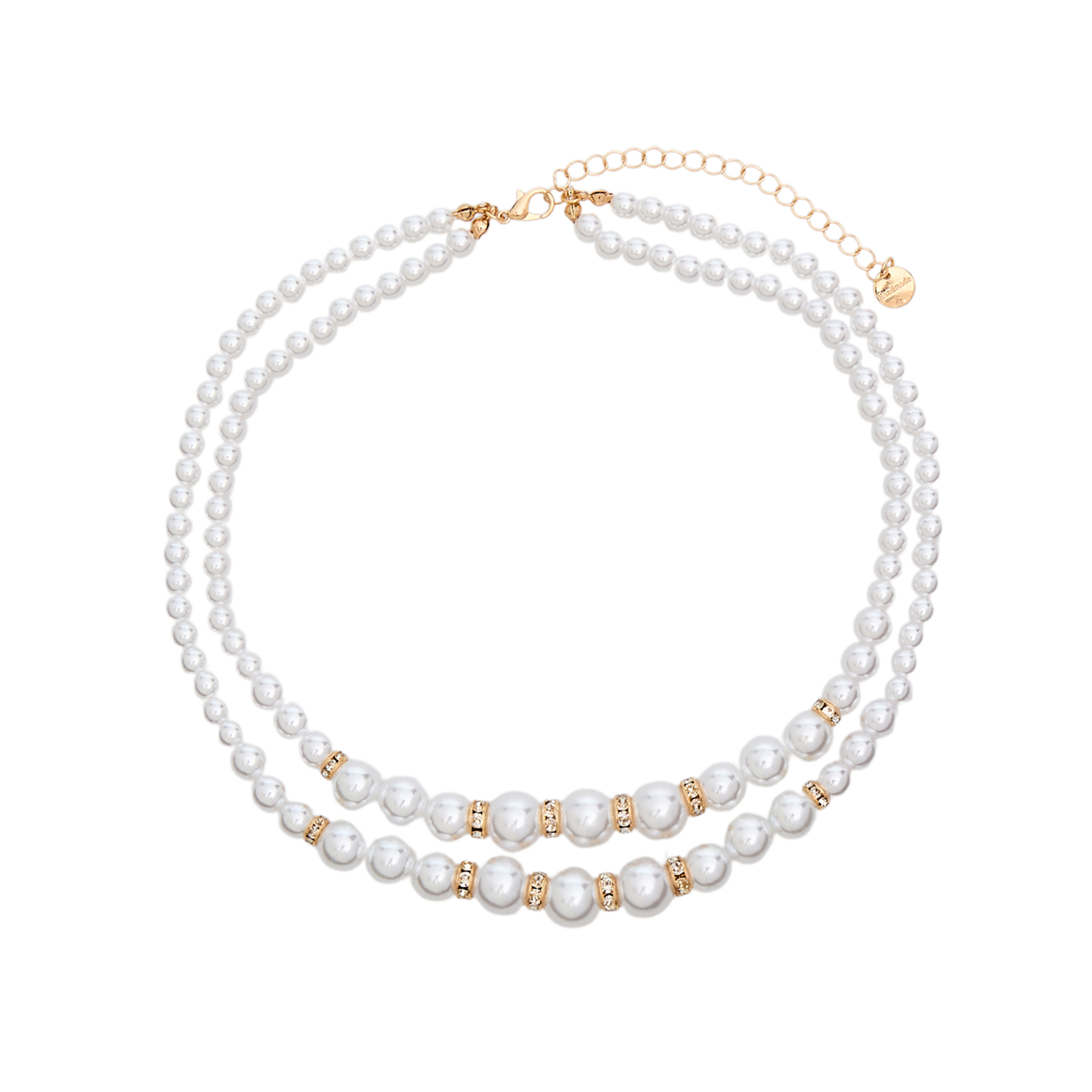 Layered Pearl Necklace with Embellishment-women-watchesandjewellery-jewellery-necklacesandpendants-image-1