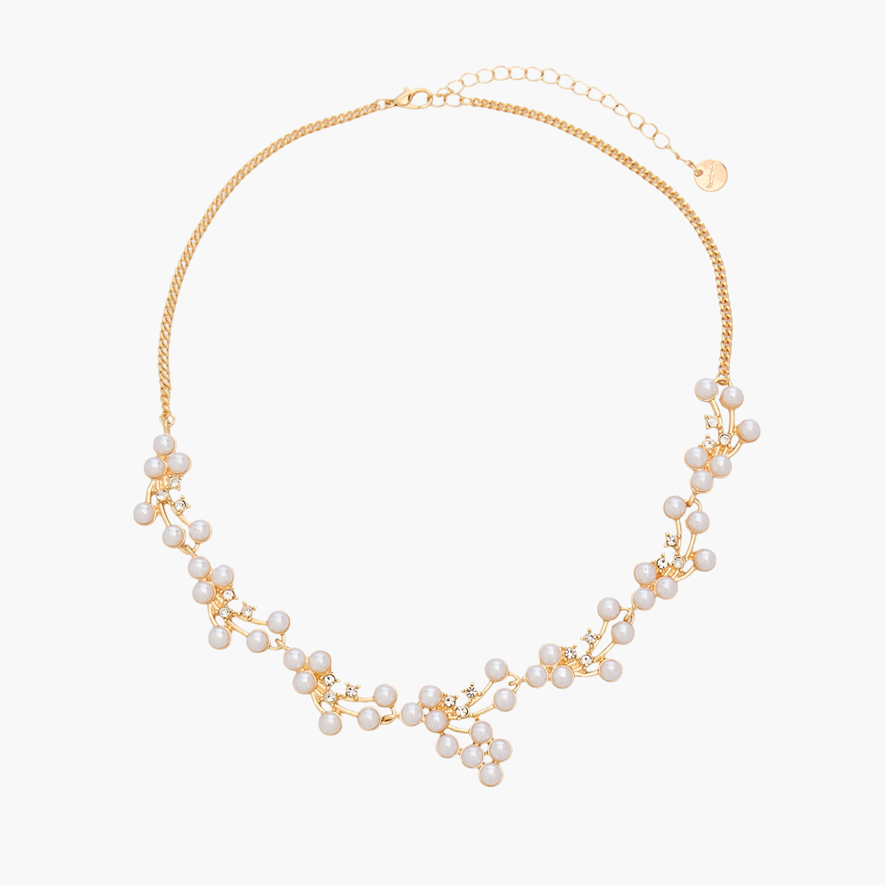 عقد وحلق بتزيينات لؤلؤ صناعي - طقم من قطعتين-girls-accessories-jewellery-image-2