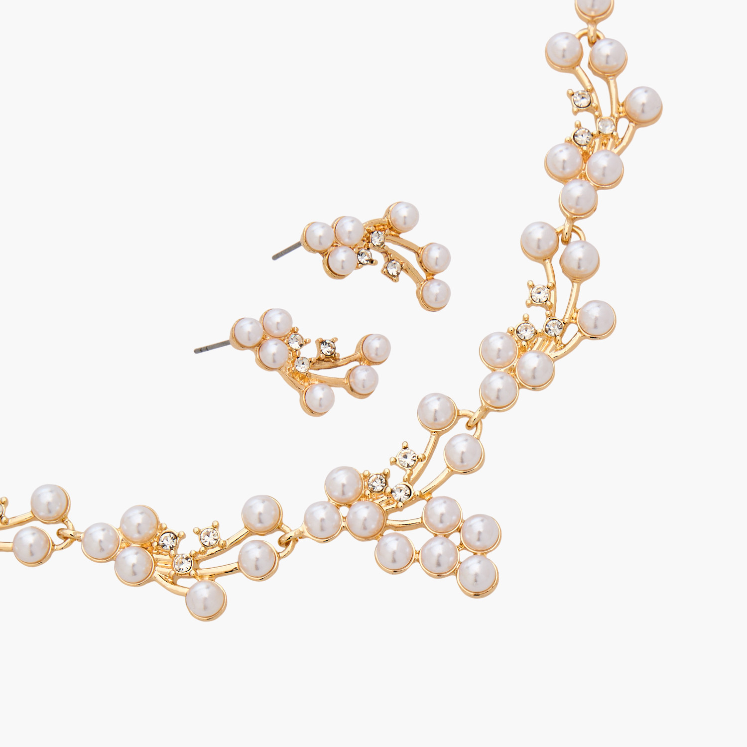 عقد وحلق بتزيينات لؤلؤ صناعي - طقم من قطعتين-girls-accessories-jewellery-image-3