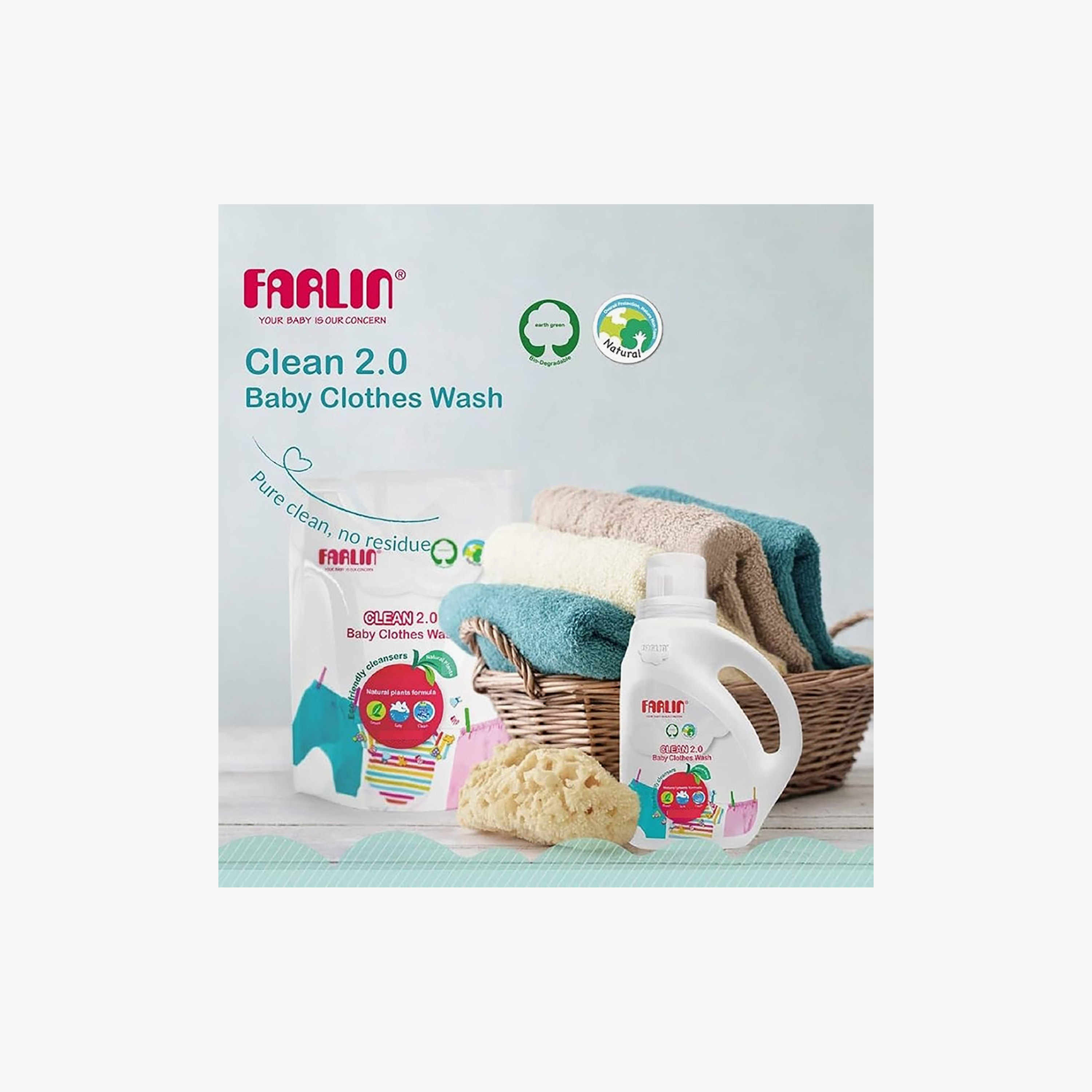 Farlin Clean 2.0 Eco-Friendly Baby Clothes Wash - 500 ml-baby-feeding-cleaningliquids-image-3