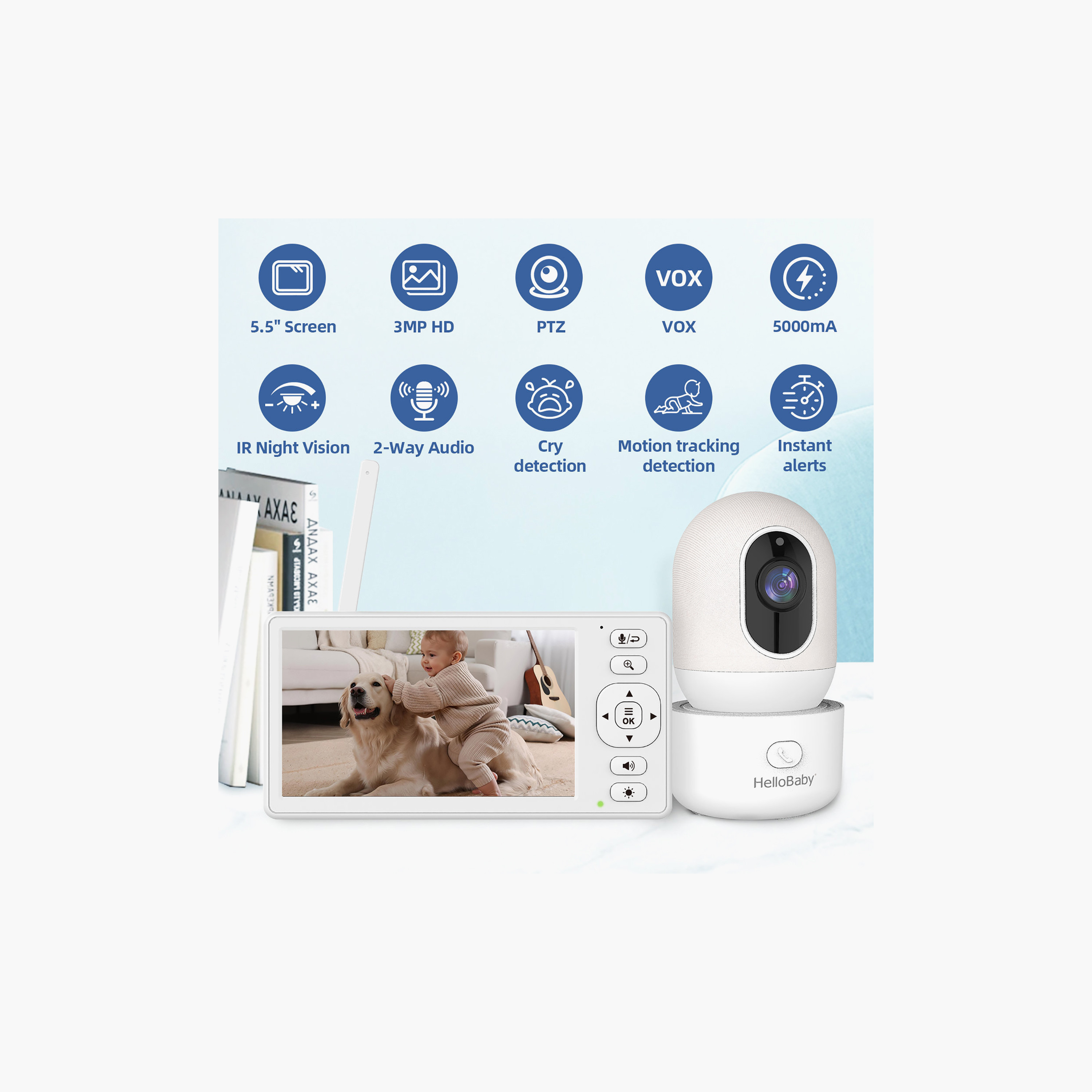 Hellobaby Smart Wi-Fi Dual-Mode Baby Monitor with HD IPS Display-baby-healthandsafety-babymonitors-image-5