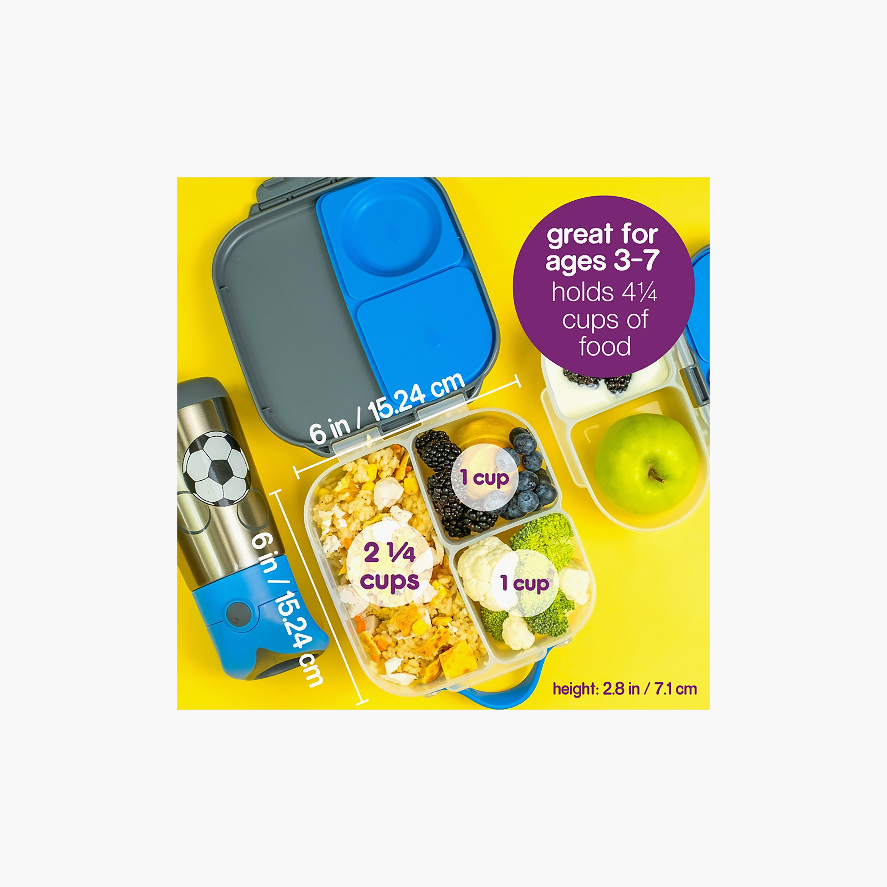 B.box Mini Bento Box with 3 Compartments-school-lunchessentials-lunchboxes-image-6