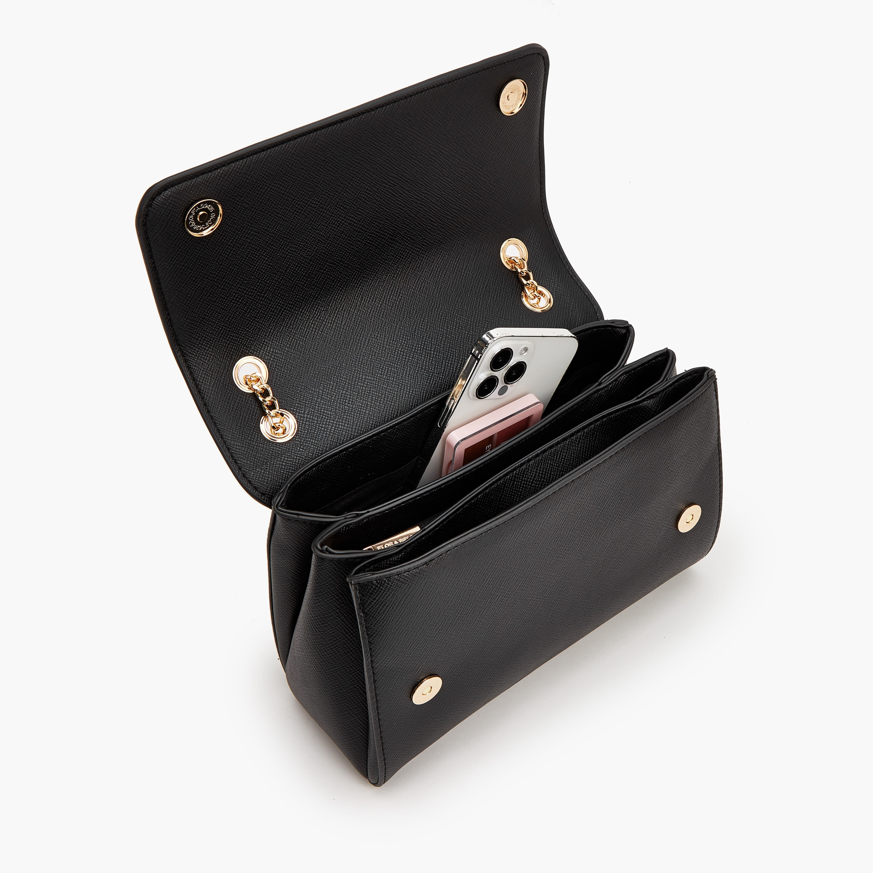 شنطة سلينغباك بملمس بارز وحزام سلسلة من فلورا بيلا-women-bagsandwallets-handbags-image-7