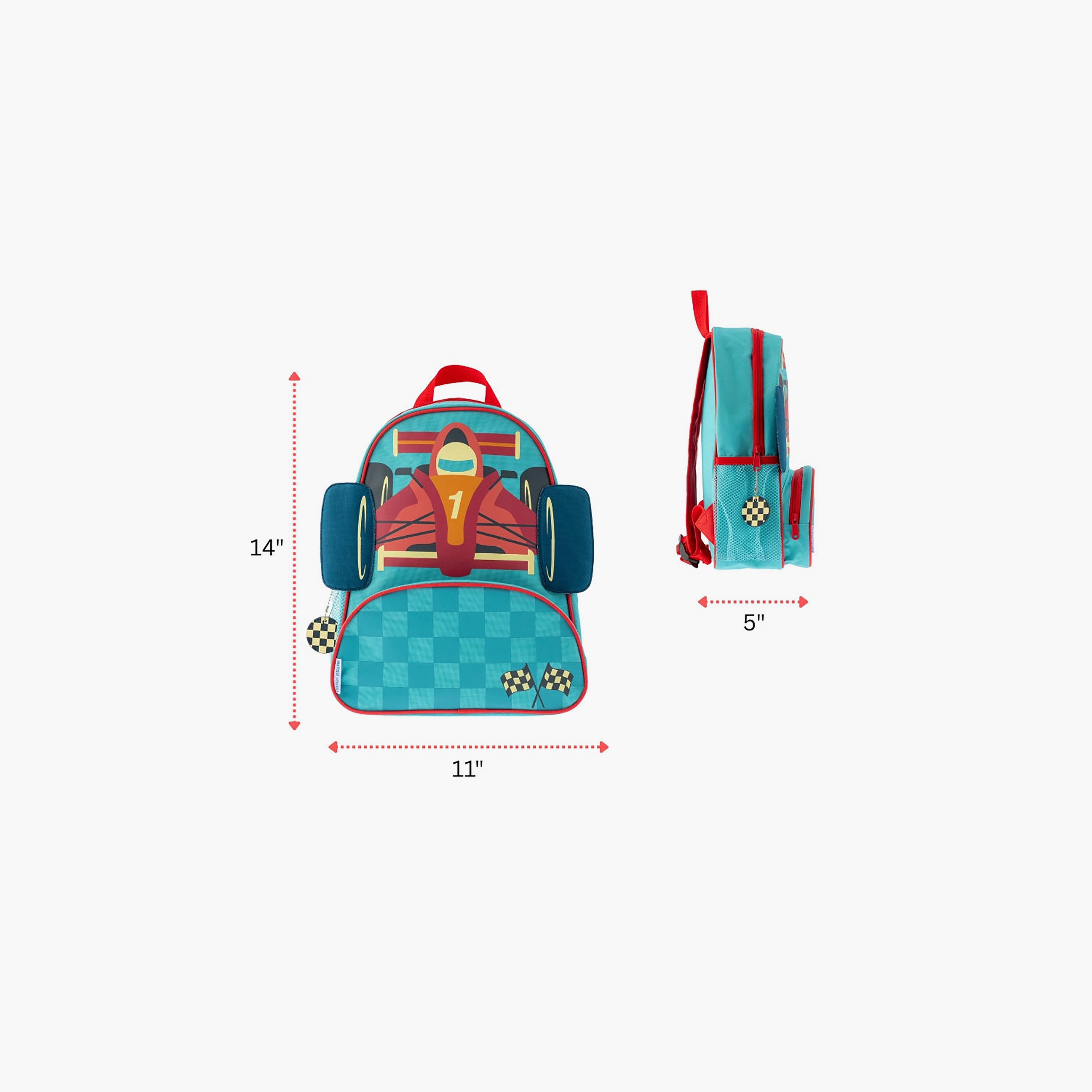 Stephen Joseph Race Car Sidekick Backpack for Boys 3-6 Yrs with Adjustable Straps - 14 Inch-school-bagsandbackpacks-backpacks-image-7