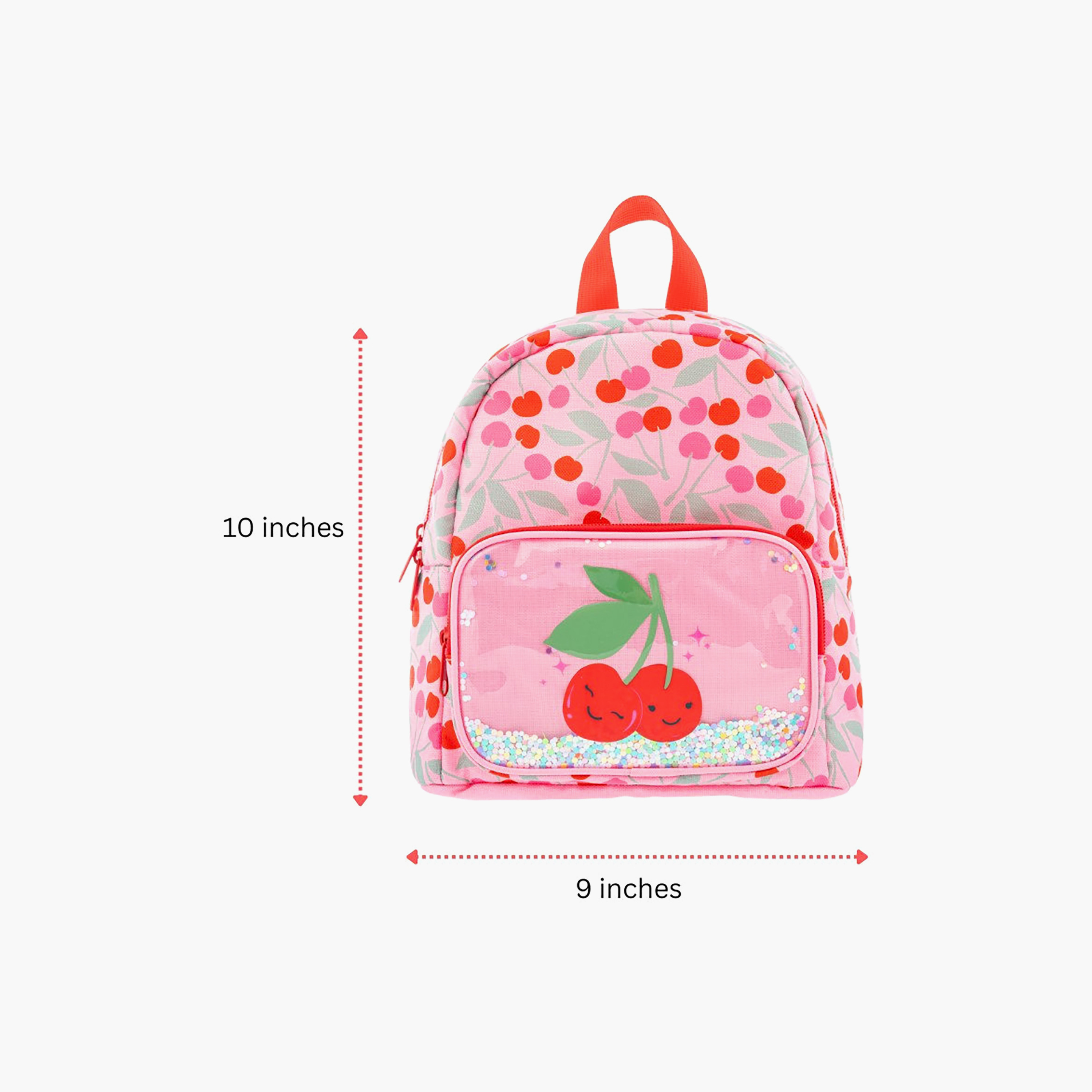 حقيبة ظهر صغيرة جليتر بنقشة كرز للبنات من 3 إلى 5 سنوات - 10 بوصة من ستيفن جوزيف-school-bagsandbackpacks-backpacks-image-5