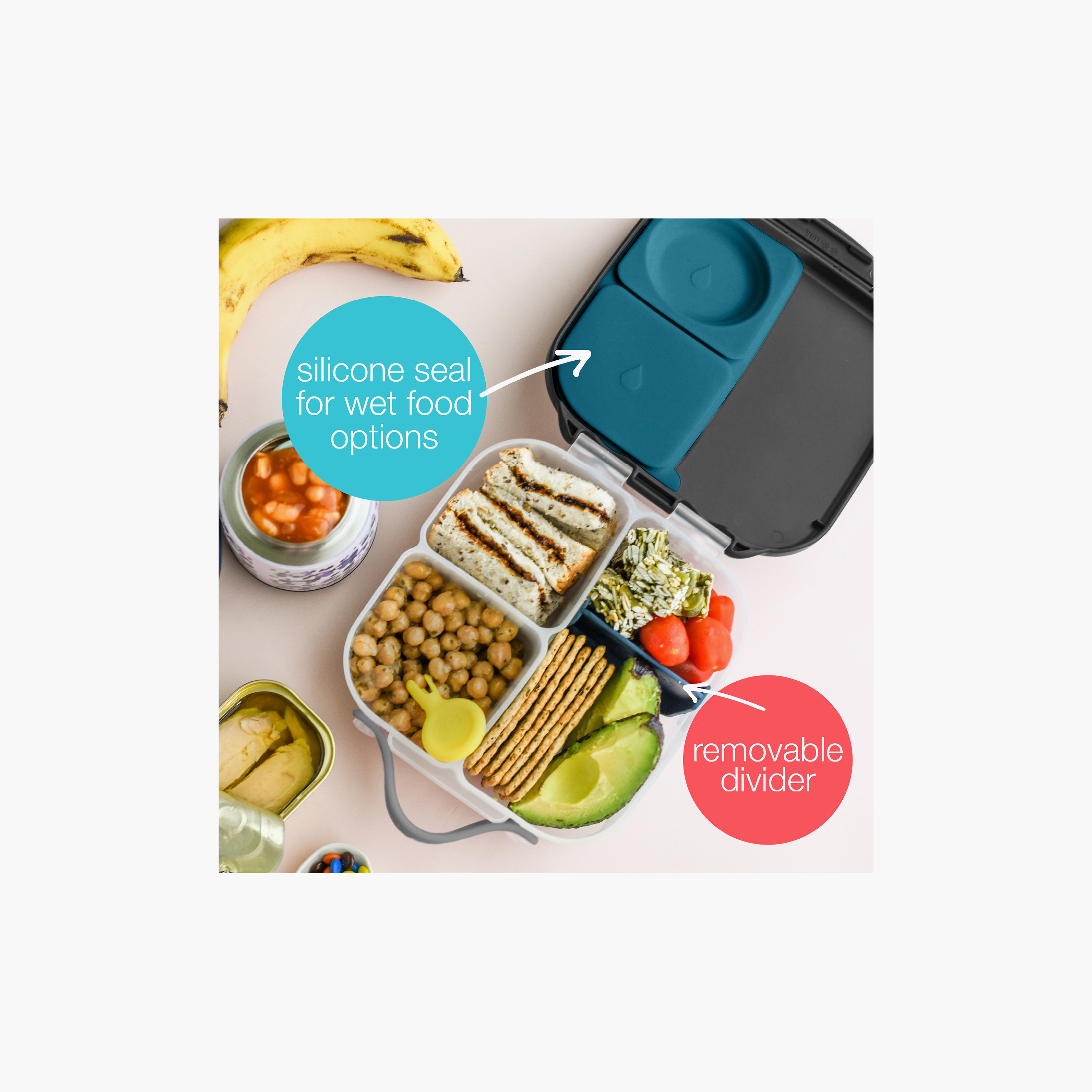 B.box Plain Mini Lunch Box for Boys with Removable Divider - 1 L-school-lunchessentials-lunchboxes-image-6