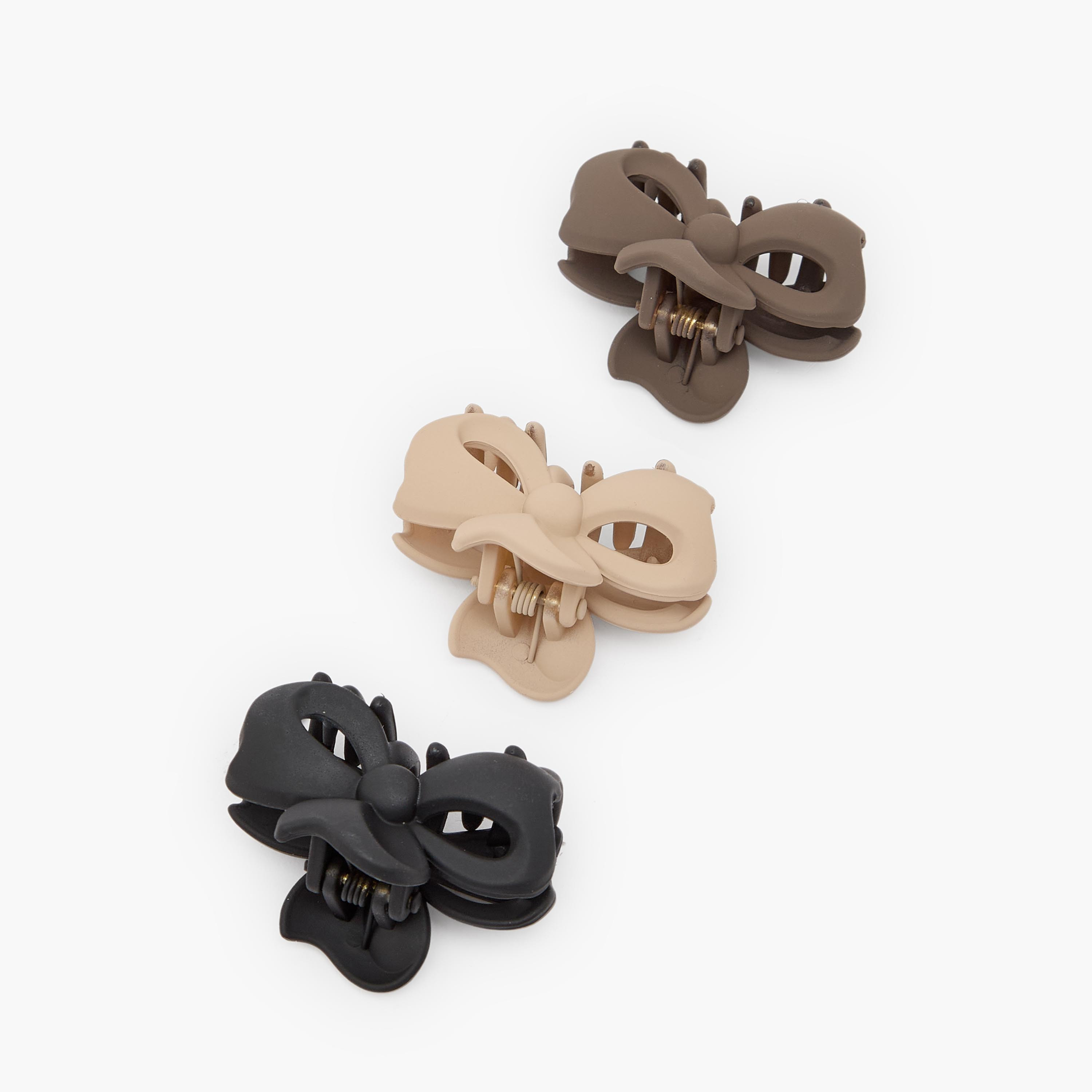 طقم مشابك شعر مطفية بتصميم فيونكة من 3 قطع-women-hairaccessories-clamps-image-5
