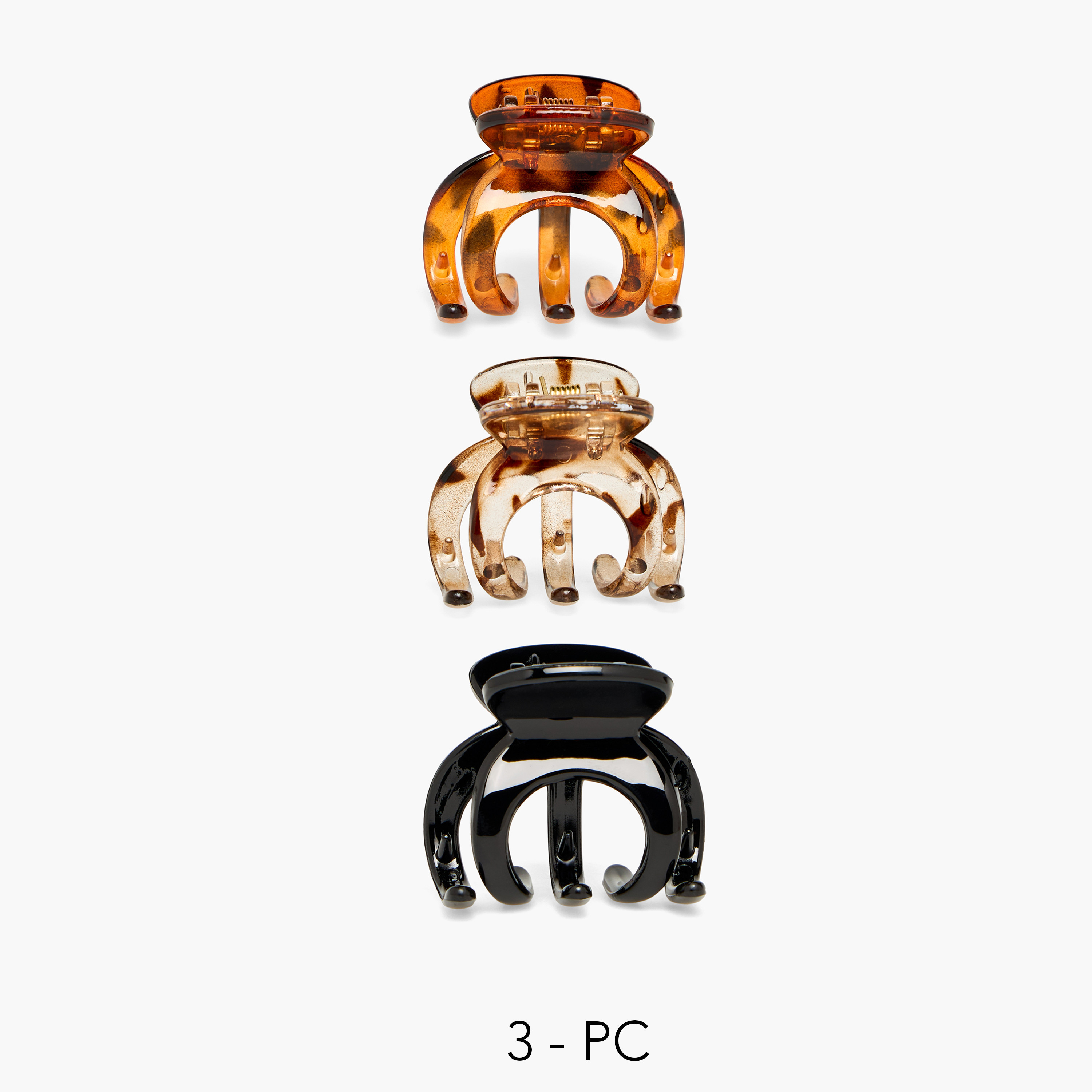 طقم مشابك شعر منحنية من 3 قطع-women-hairaccessories-clamps-image-1