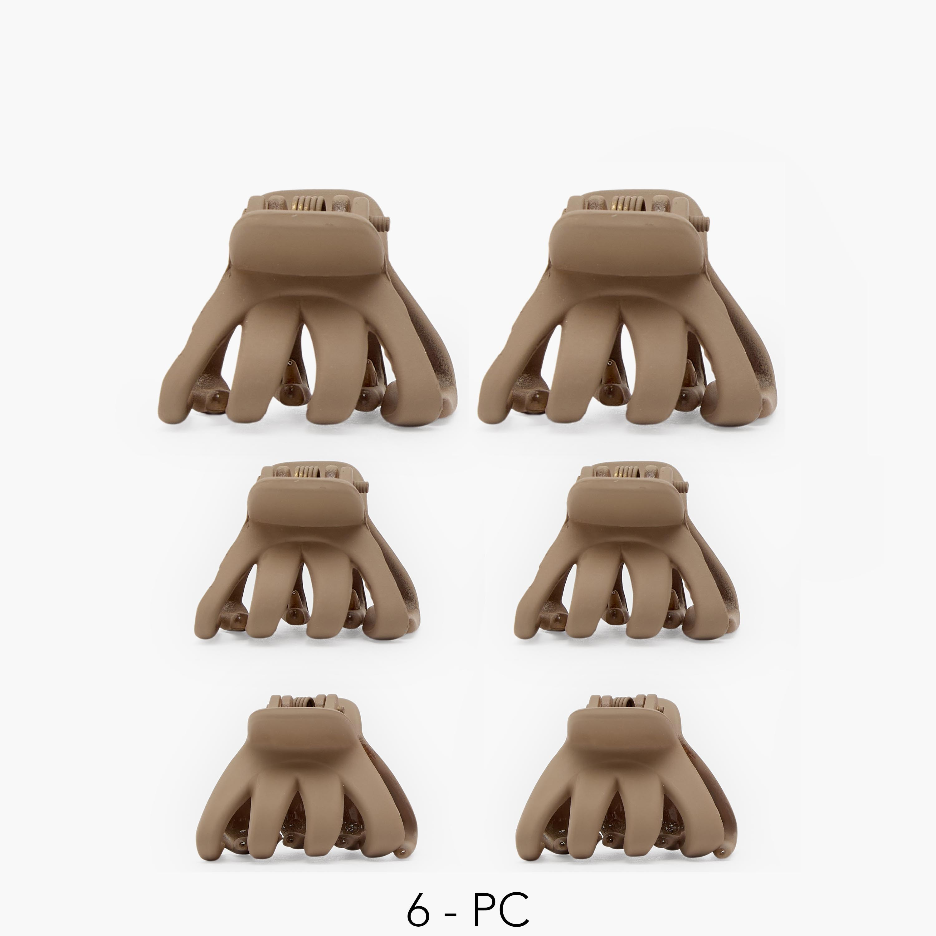 Pack of 6 Hair Clamps with Matte Finish-women-hairaccessories-clamps-image-1