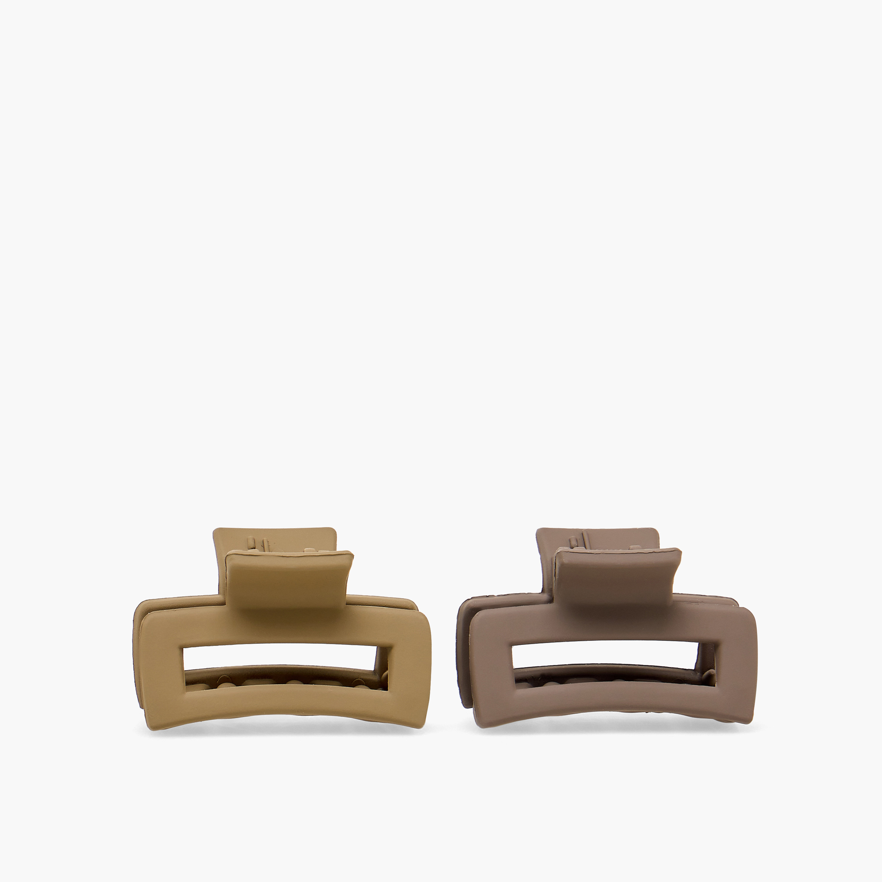 طقم مشابك شعر مستطيلة بتشطيب مطفي - 6 قطع-women-hairaccessories-clamps-image-3