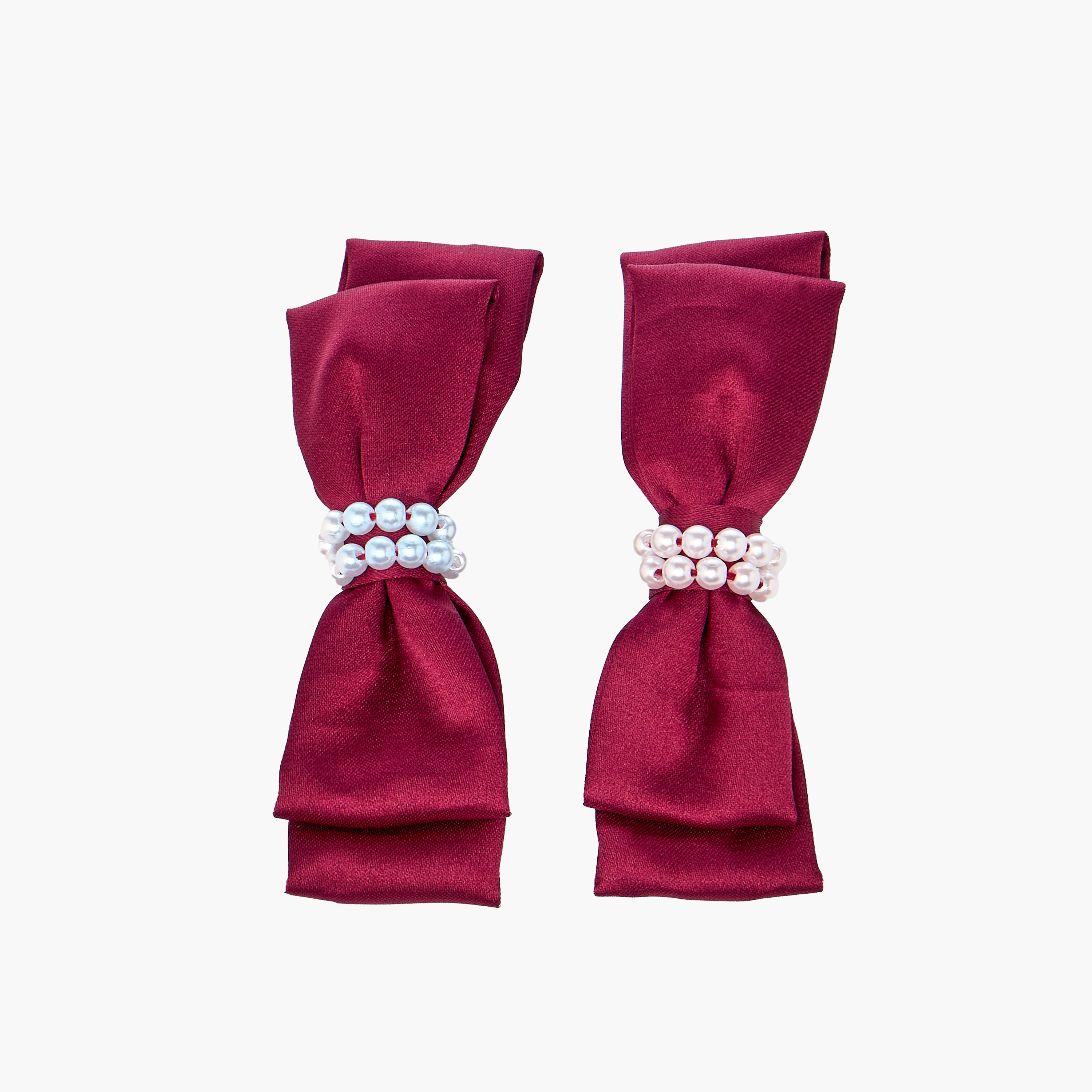 مشابك شعر بتزيينات فيونكة - طقم من قطعتين-women-hairaccessories-clips-image-2