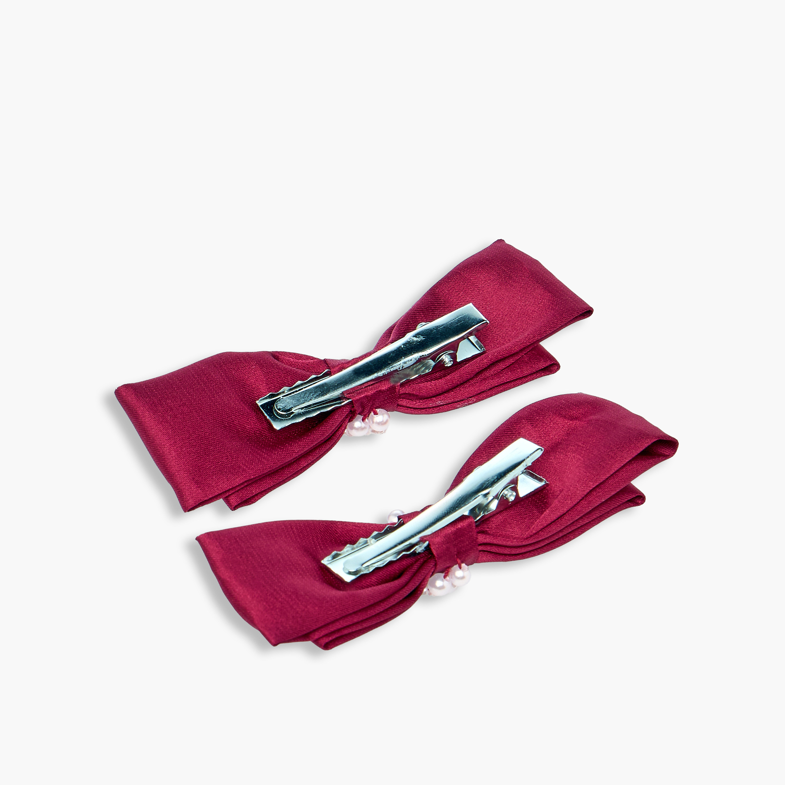 مشابك شعر بتزيينات فيونكة - طقم من قطعتين-women-hairaccessories-clips-image-3