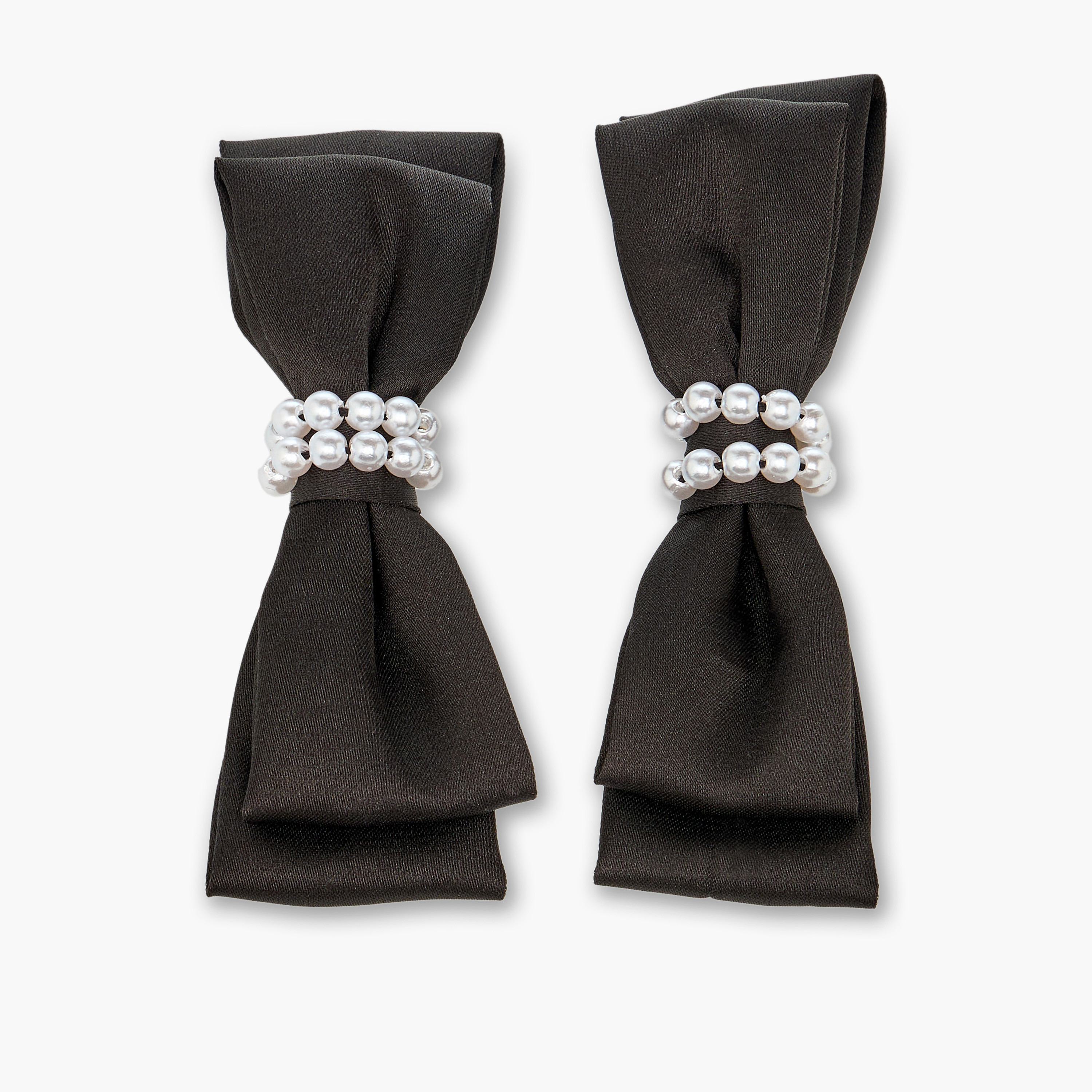 مشابك شعر بتزيينات فيونكة - طقم من قطعتين-women-hairaccessories-clips-image-2