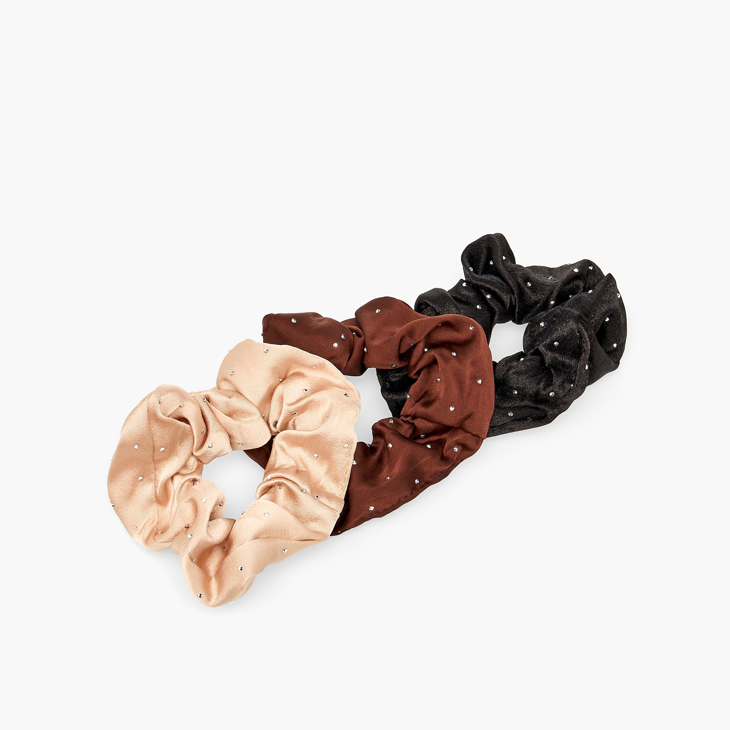 Pack of 3 Embellished Hair Scrunchie-women-hairaccessories-scrunchies-image-2