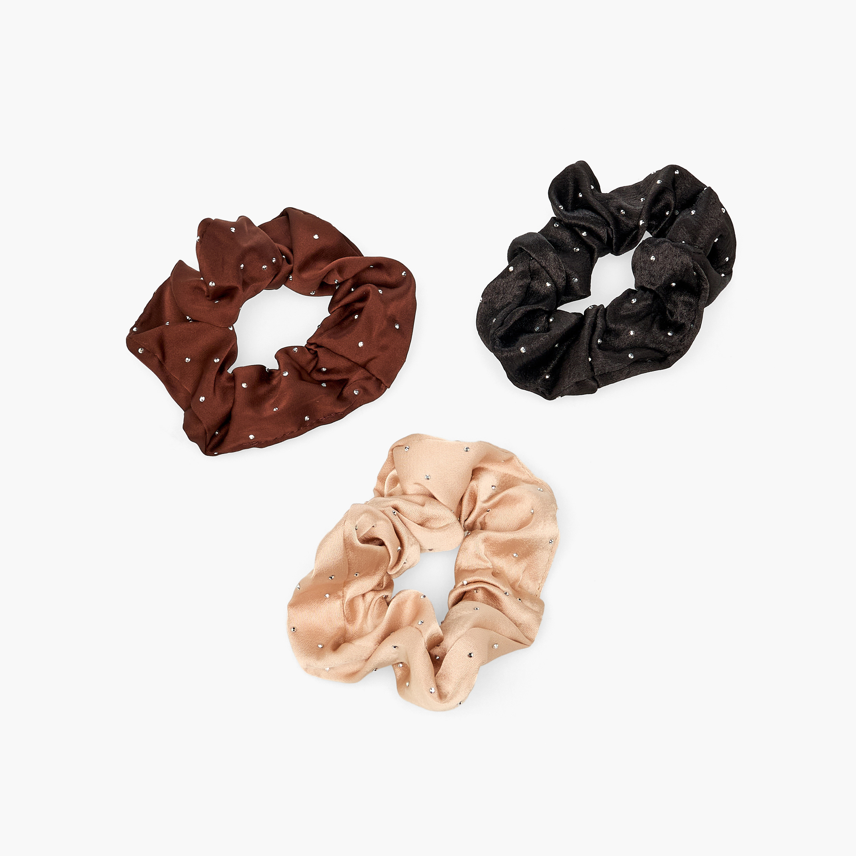 Pack of 3 Embellished Hair Scrunchie-women-hairaccessories-scrunchies-image-3