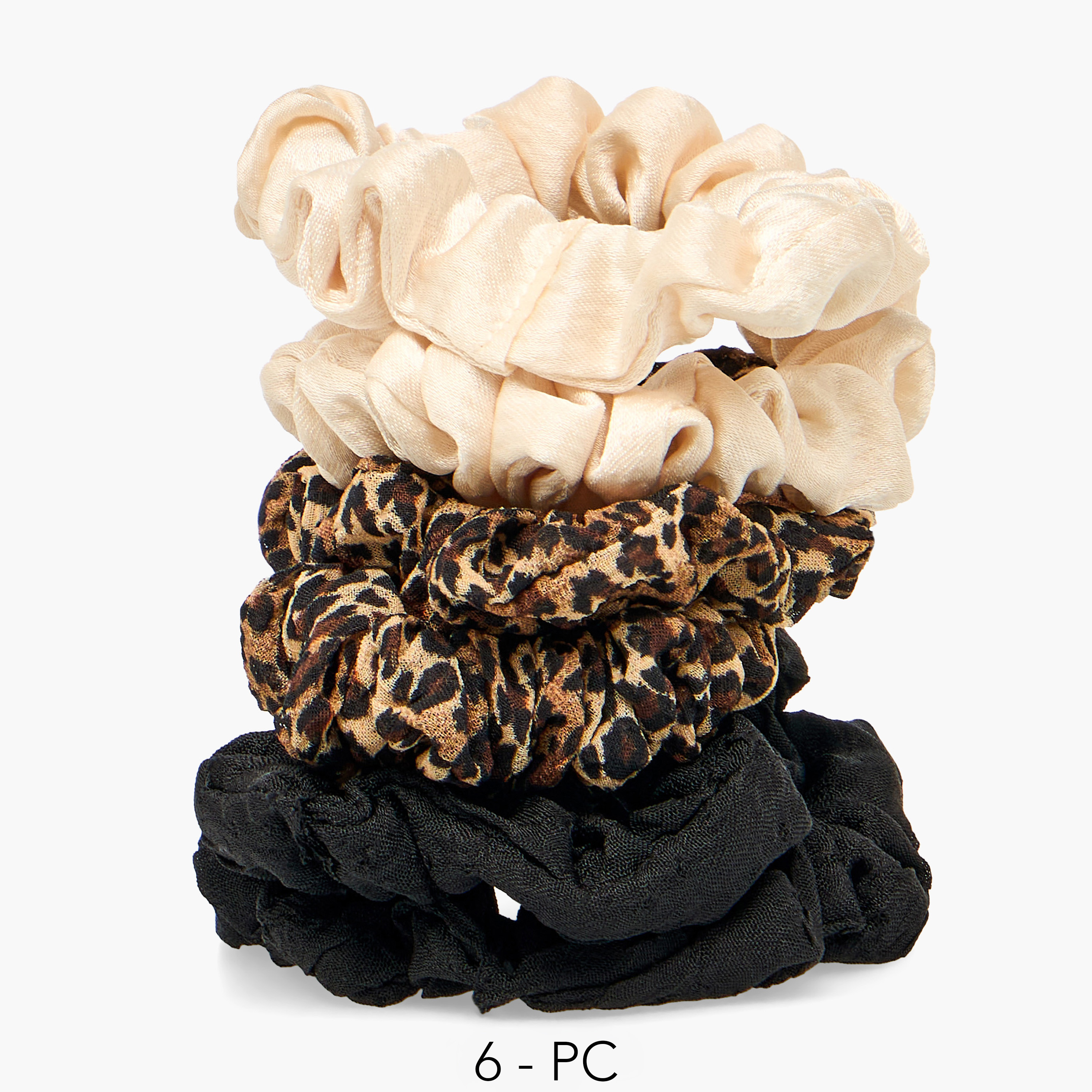ربطات شعر مرنة - عبوة من 6 قطع-women-hairaccessories-scrunchies-image-1