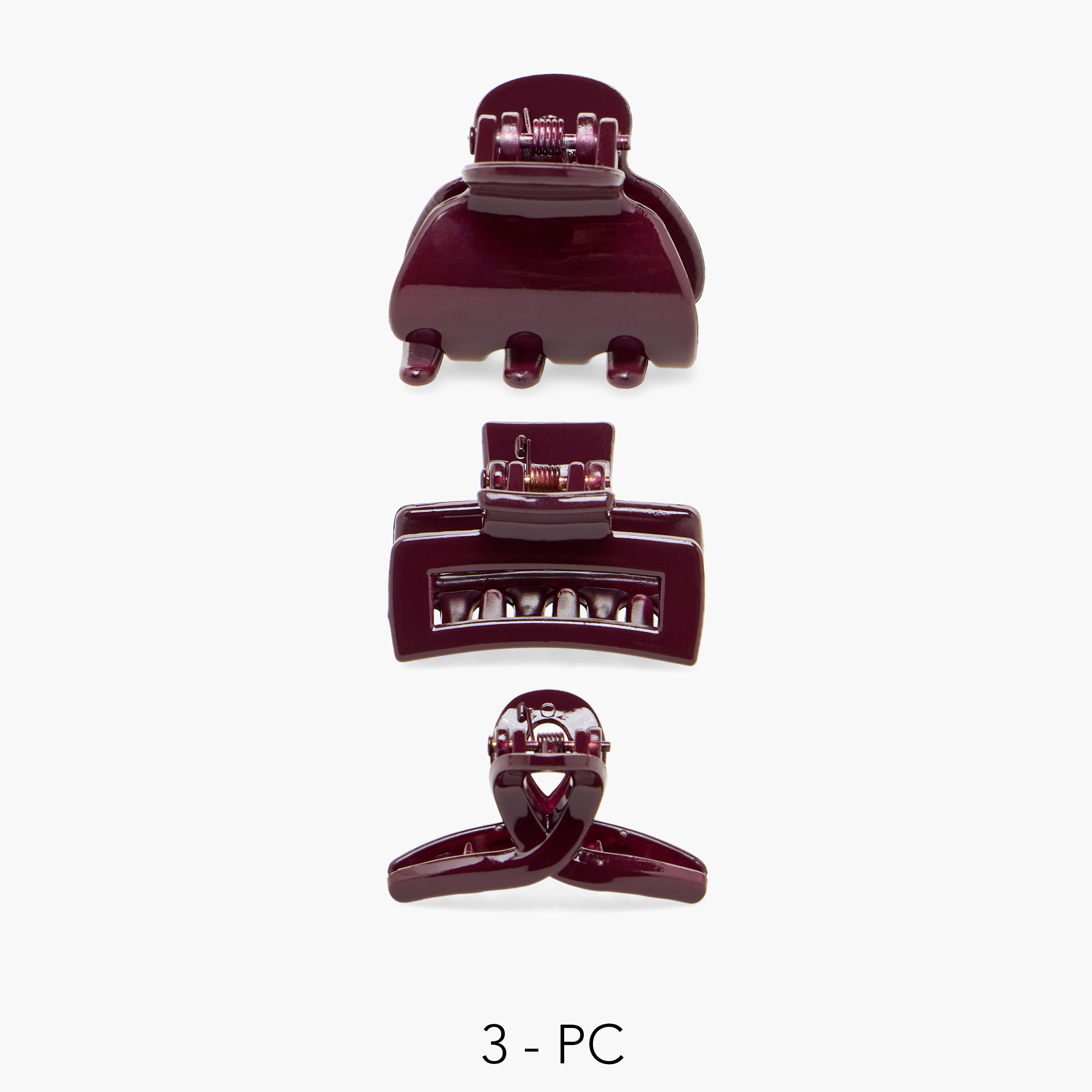 طقم مشابك شعر لامعة من 3 قطع-women-hairaccessories-clamps-image-1