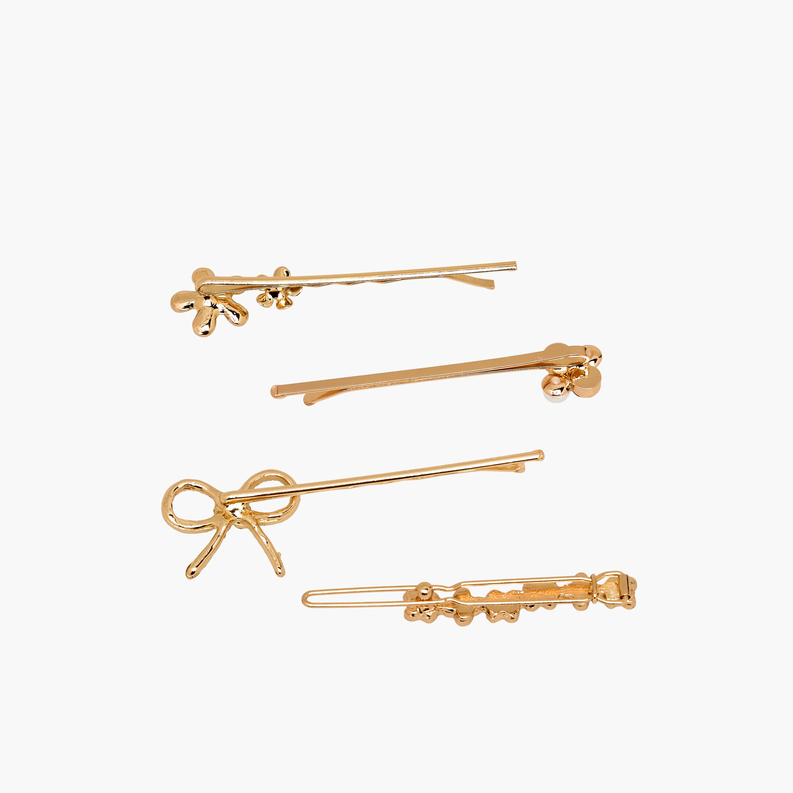 Pack of 4 Floral Hair Clip with Embellishment-women-hairaccessories-clips-image-3