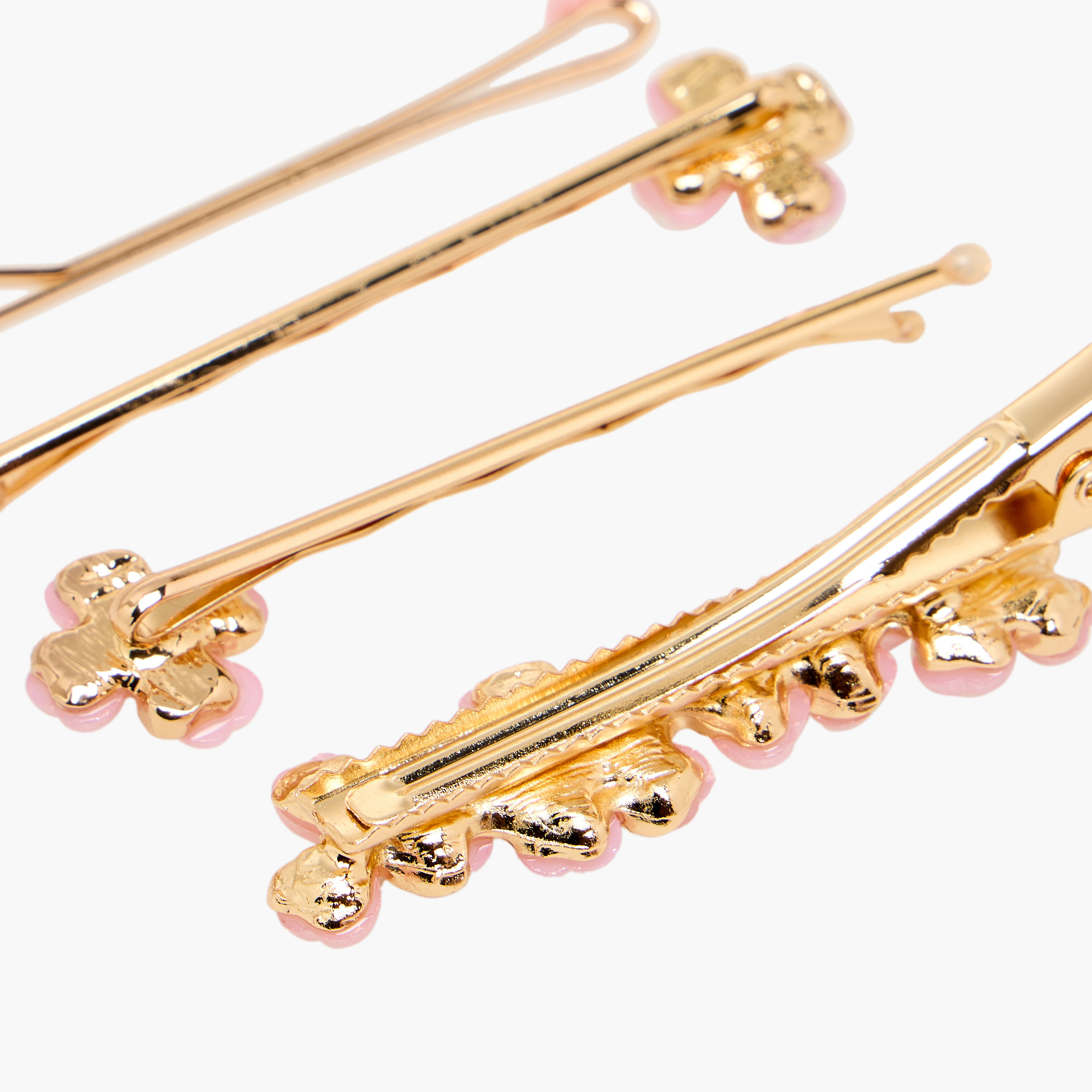 دبابيس شعر زهرية بتزيينات لؤلؤ - عبوة من 4 قطع-women-hairaccessories-clips-image-4