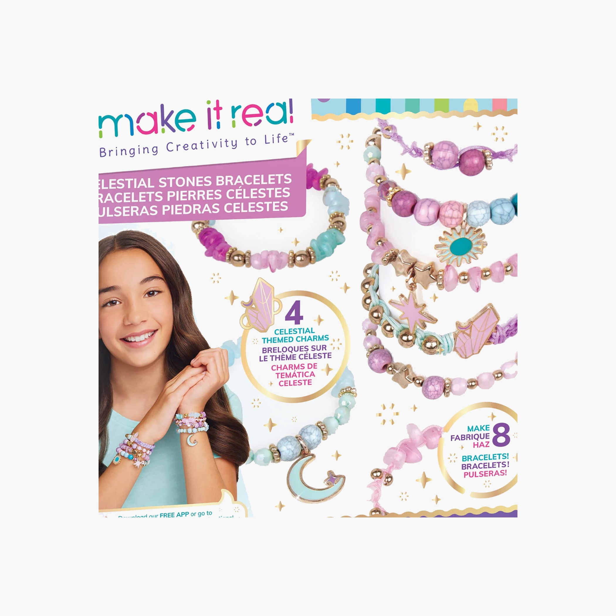 Make It Real Celestial Stones DIY Bracelet Kit with Beads, Charms - Pack of 270-school-artsandcrafts-image-7