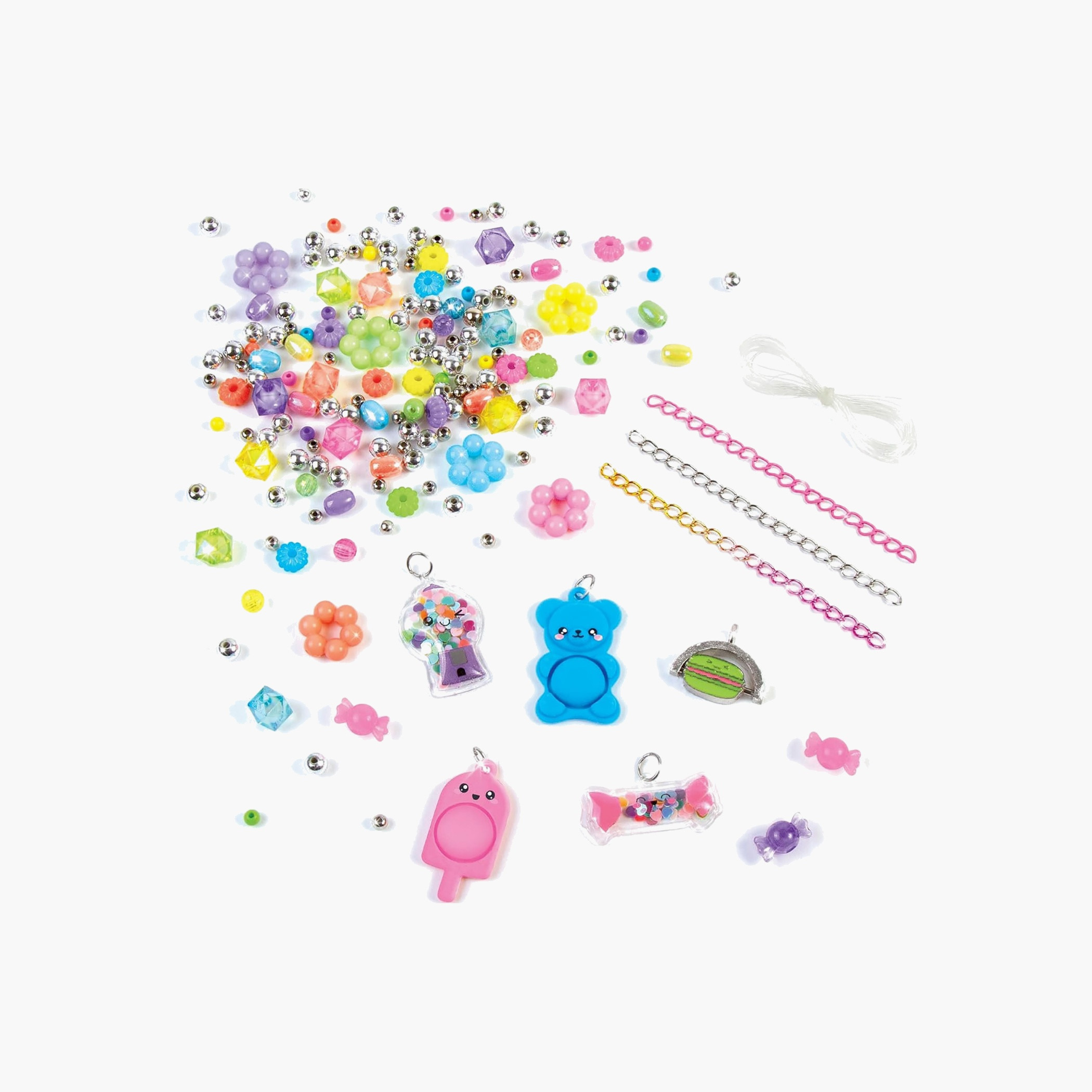 Make It Real Pop! Shake! Twist! DIY Bracelet Kit with Beads, Charms - Pack of 171-school-artsandcrafts-image-3